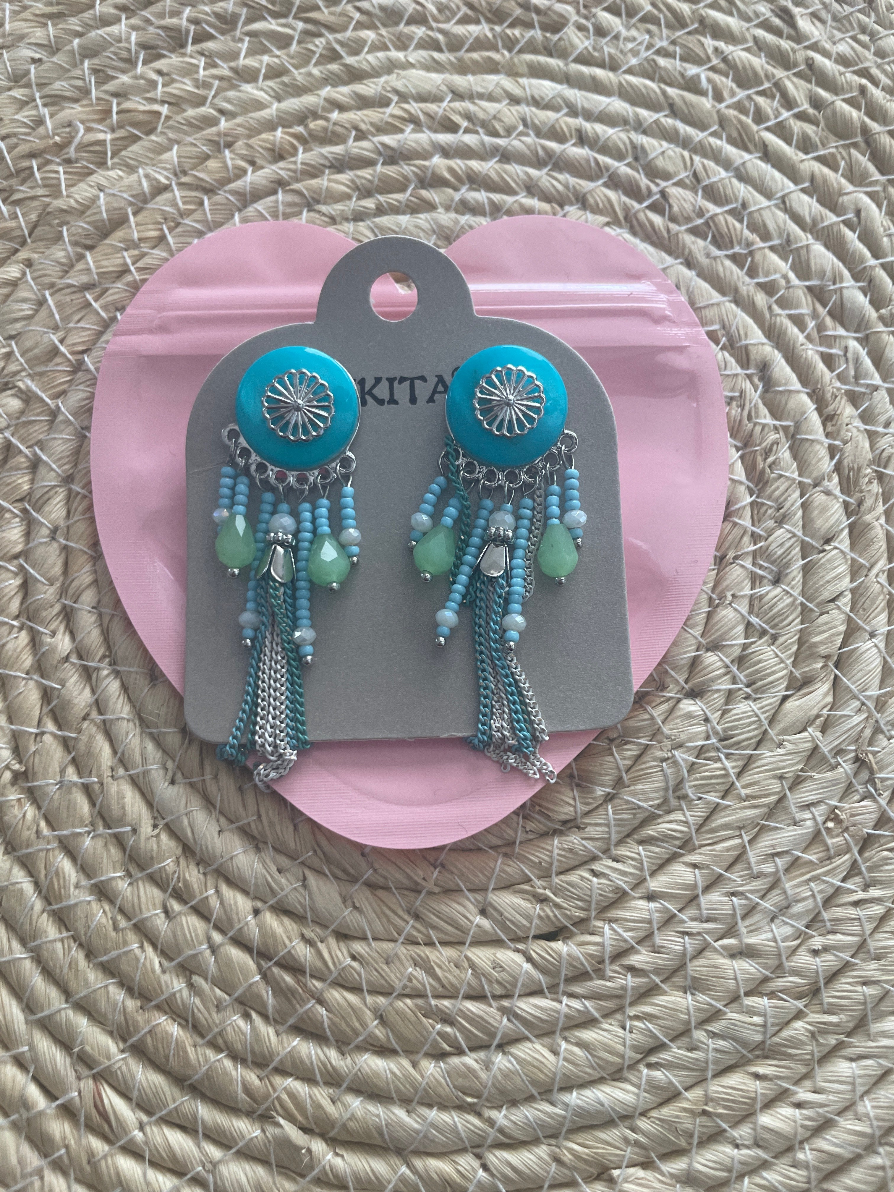 Boucles d'oreilles fantaisie IKITA – métal hypoallergénique