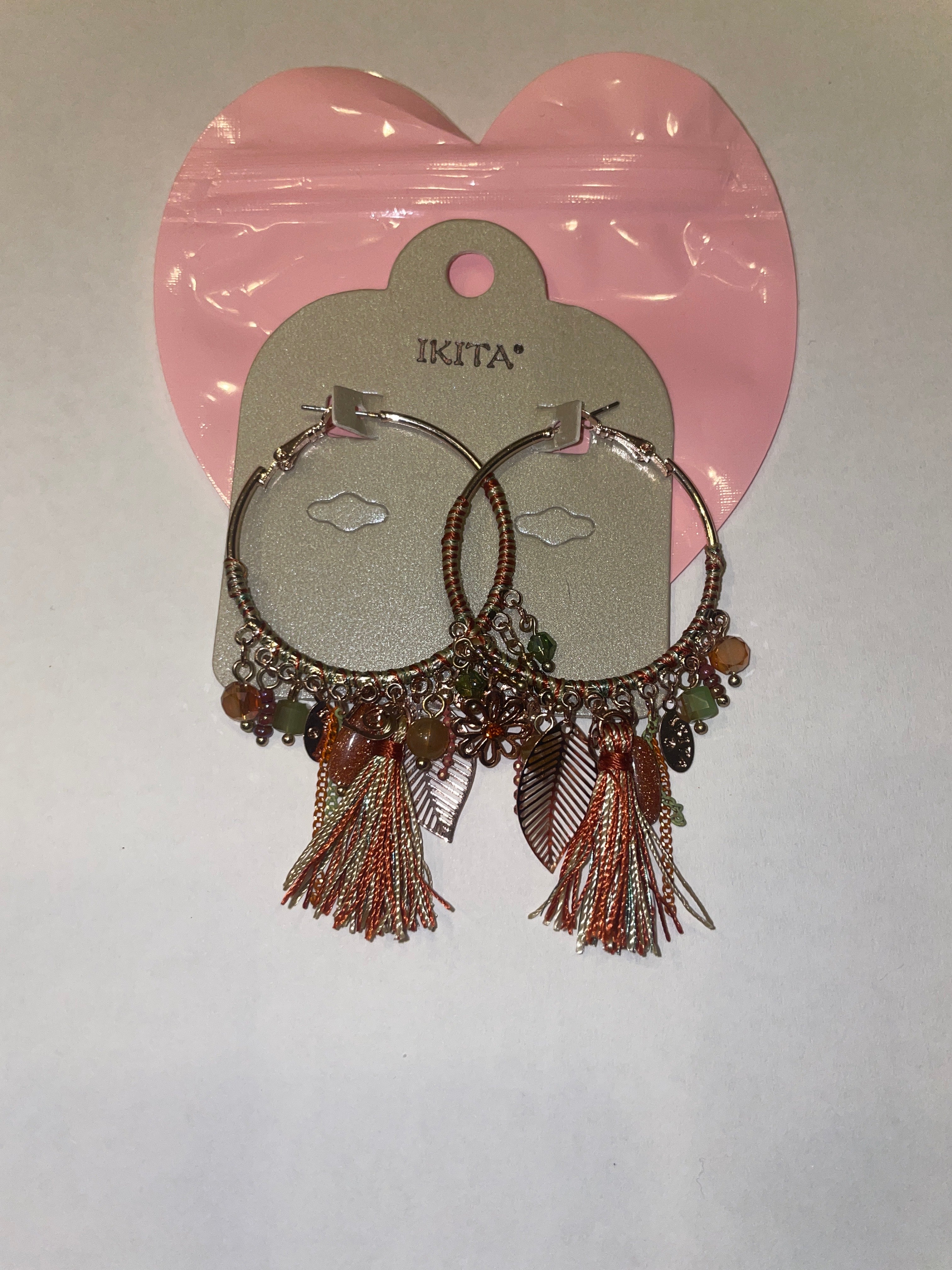 Boucles d'oreilles fantaisie IKITA – métal hypoallergénique - Réf. 2