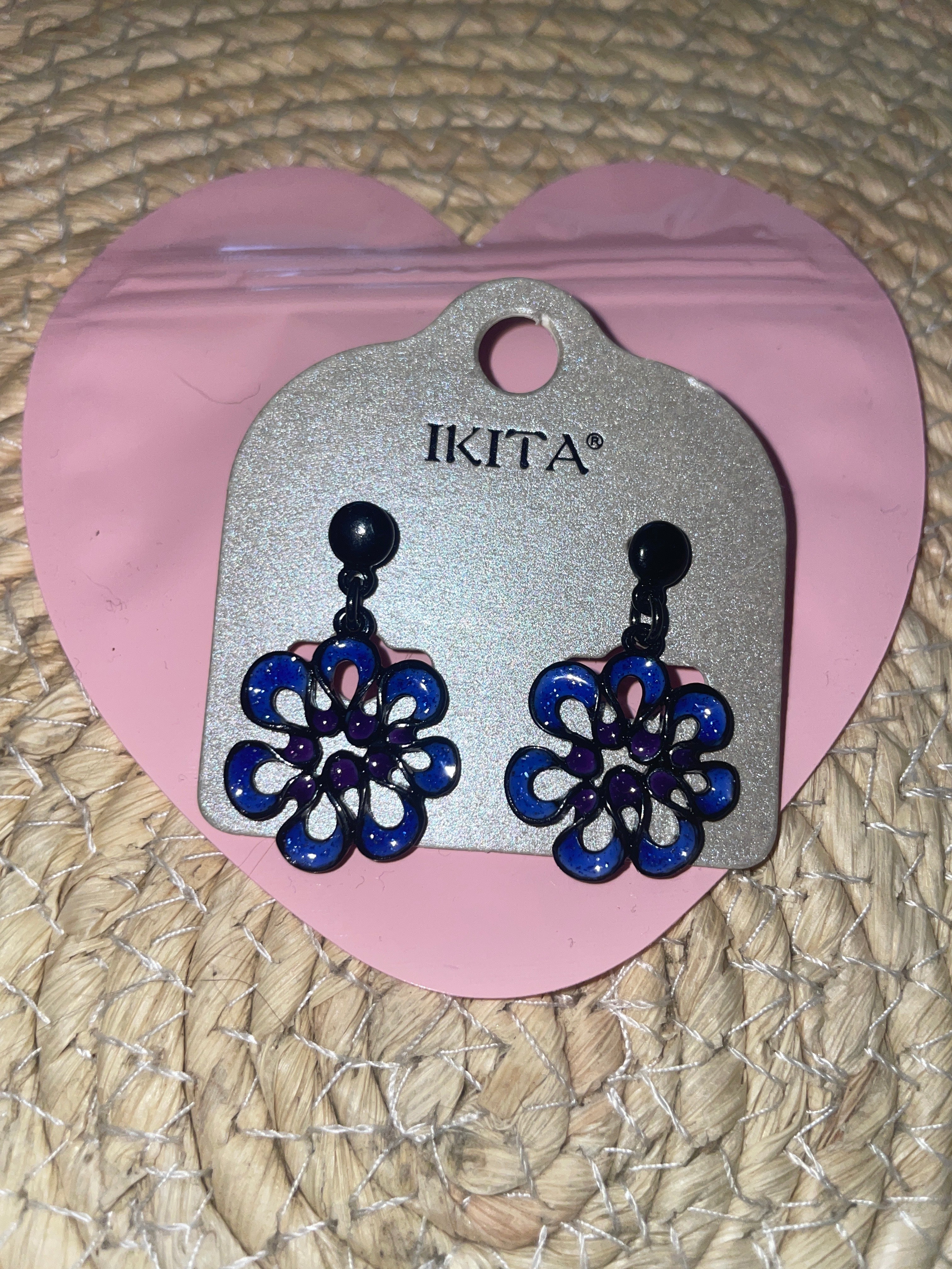 Boucles d’oreilles fantaisie IKITA – métal hypoallergénique