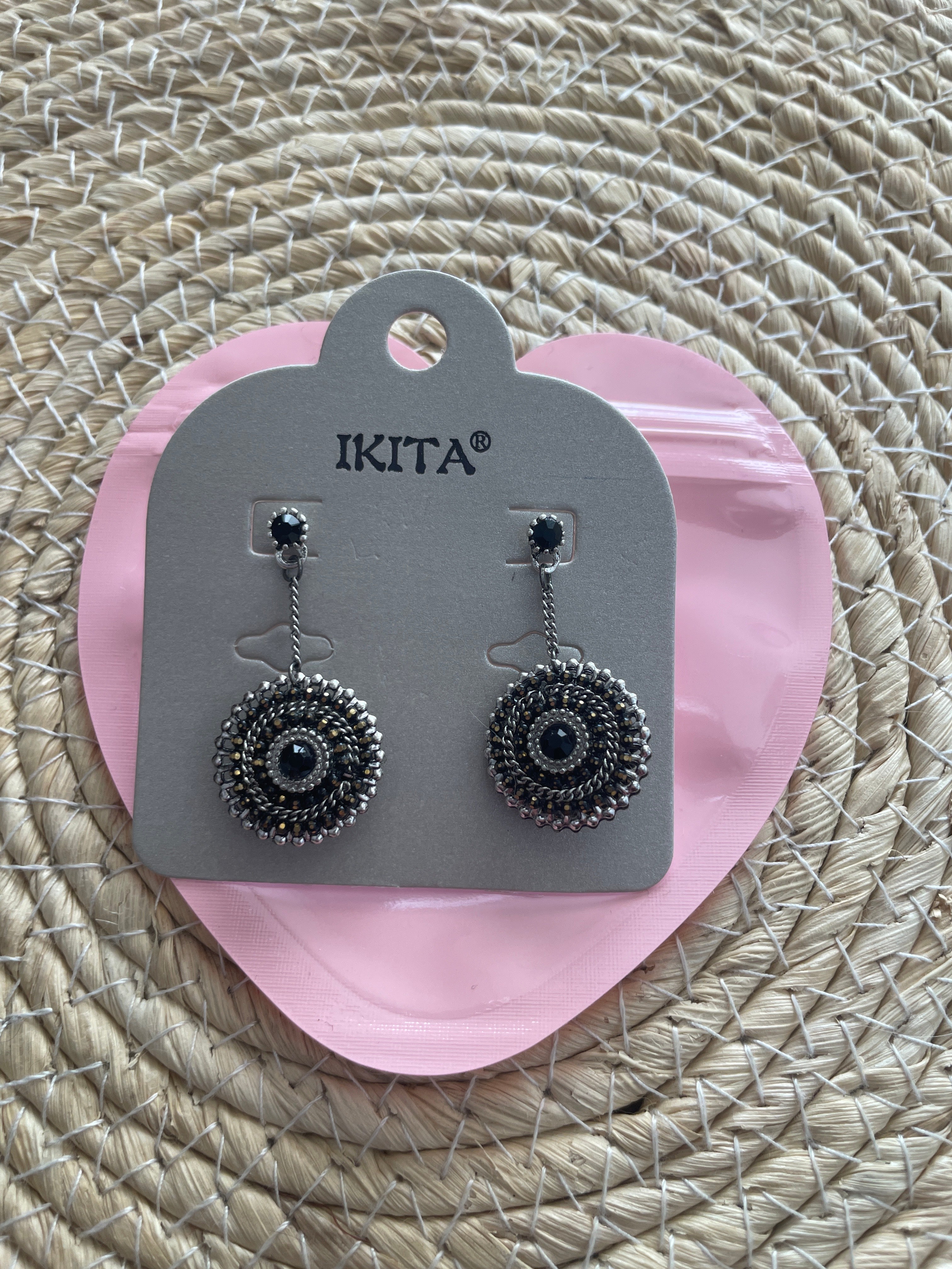 Boucles d'oreilles fantaisie IKITA – métal hypoallergénique