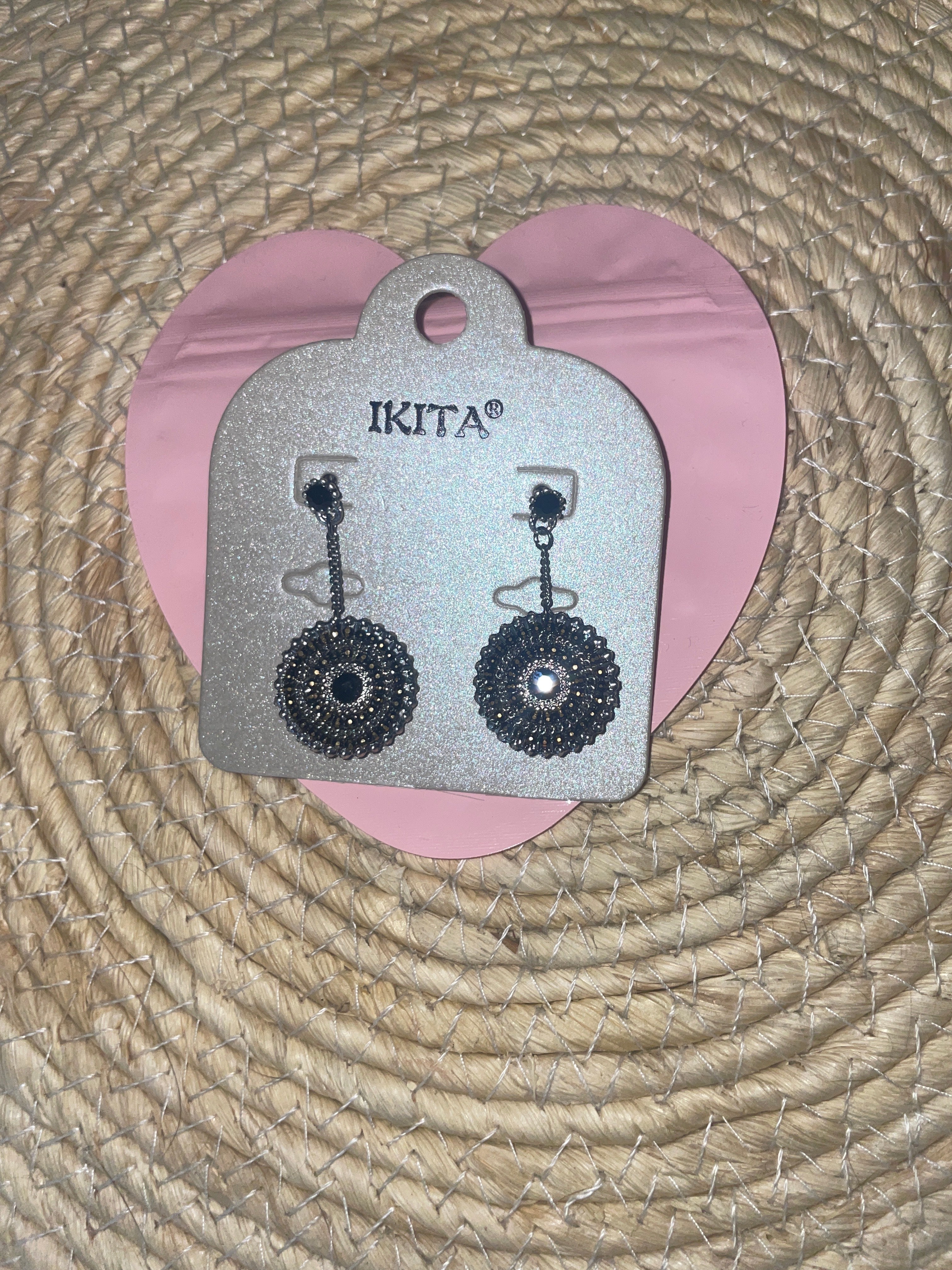 Boucles d’oreilles fantaisie IKITA – métal hypoallergénique