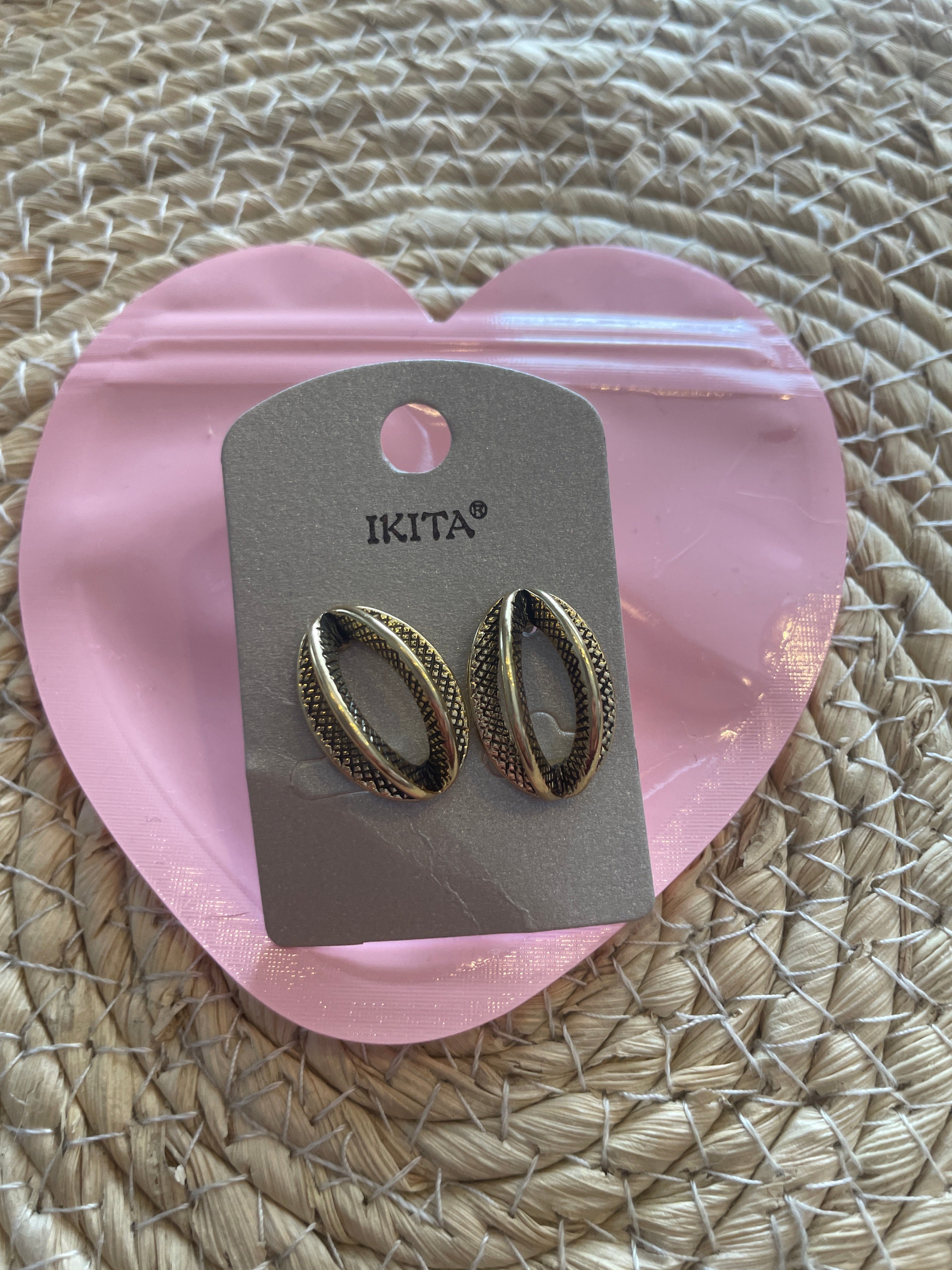 Boucles d'oreilles fantaisie IKITA – métal hypoallergénique