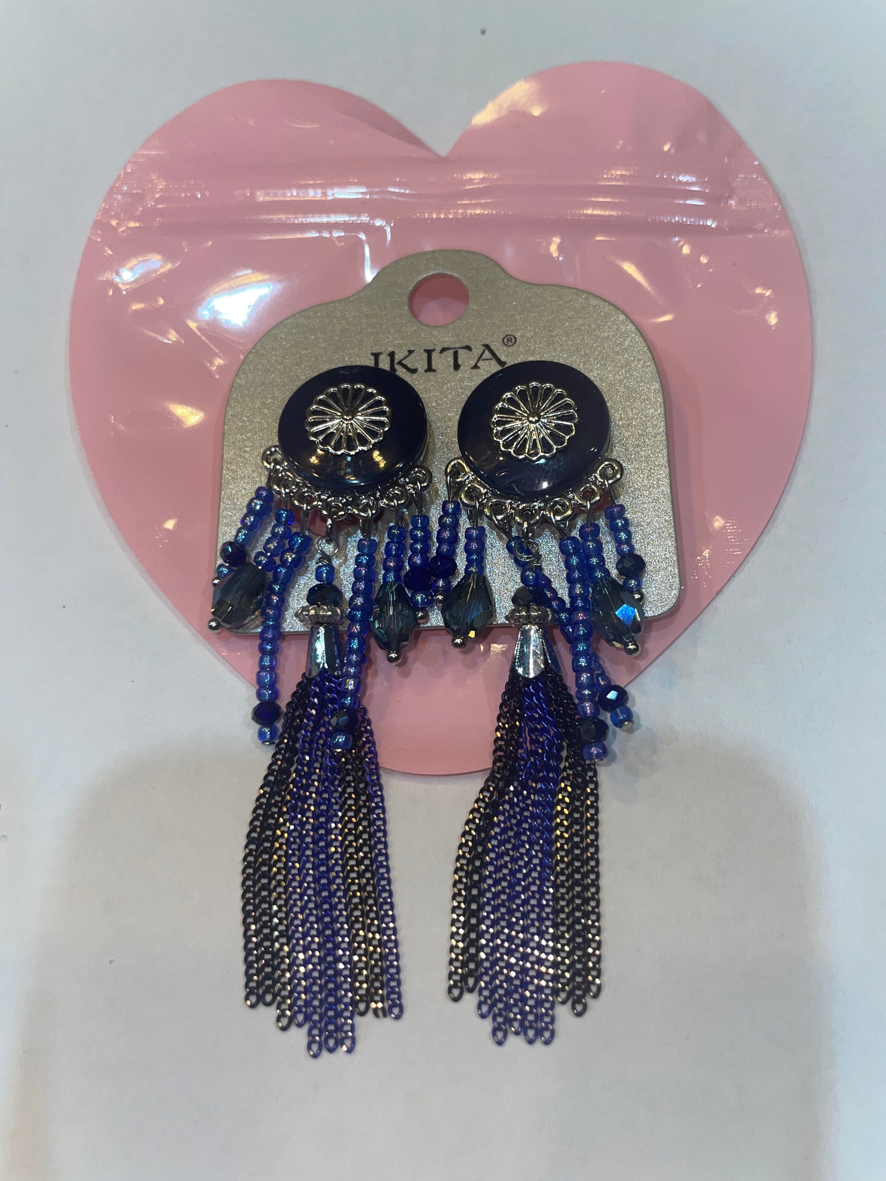 Boucles d'oreilles fantaisie IKITA – métal hypoallergénique - Réf. 9