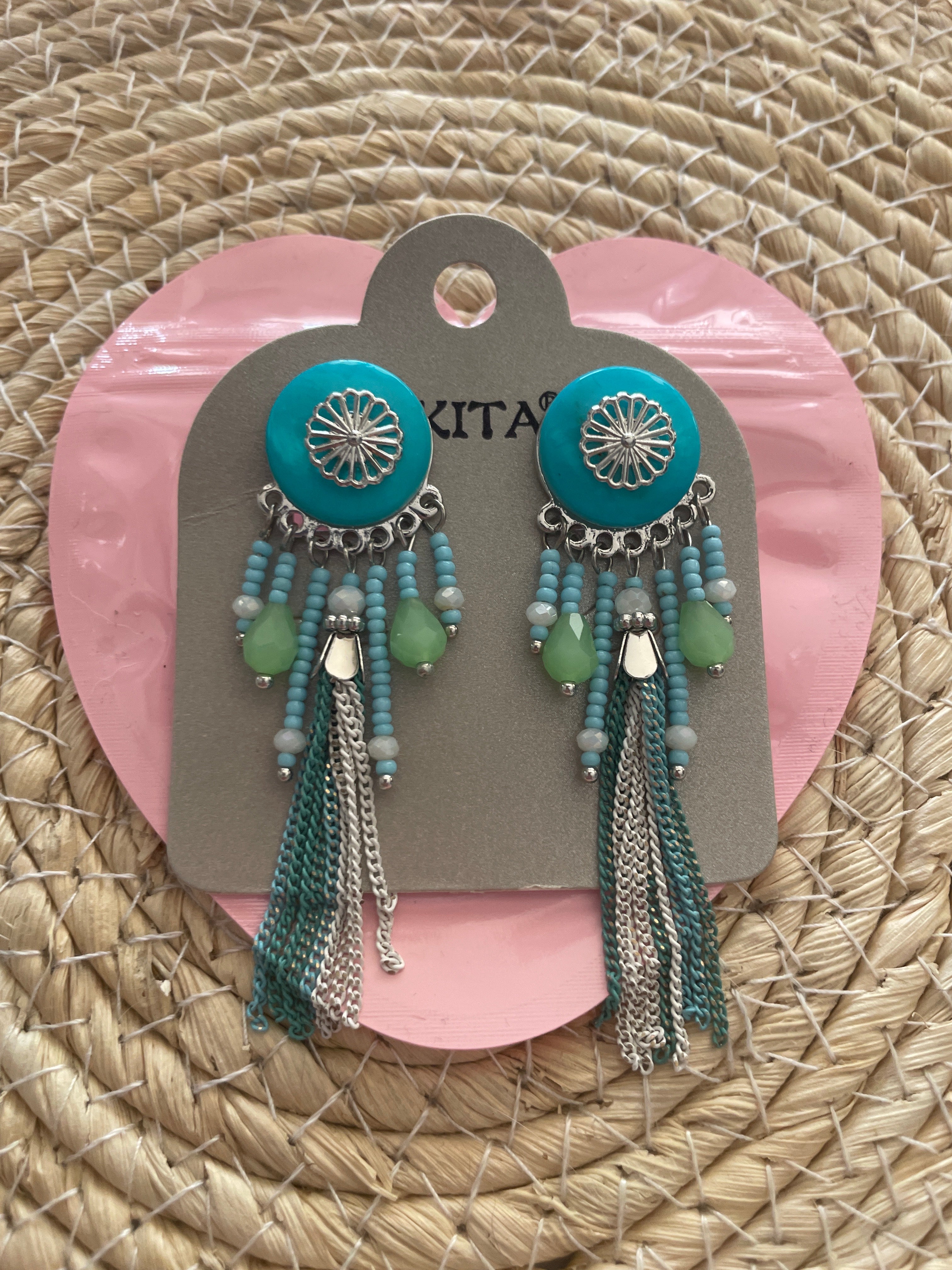 Boucles d’oreilles fantaisie IKITA – métal hypoallergénique