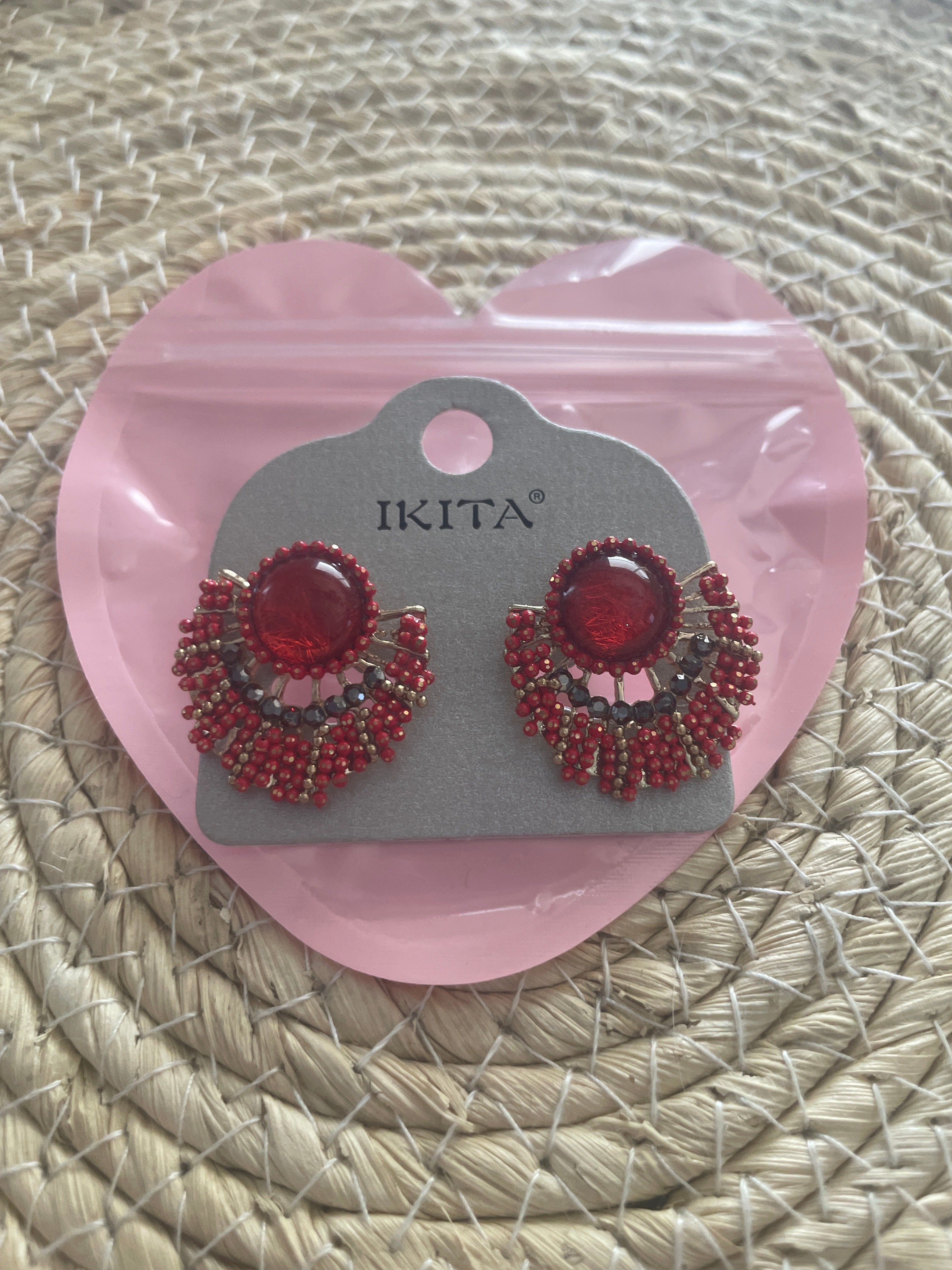Boucles d'oreilles fantaisie IKITA – métal hypoallergénique