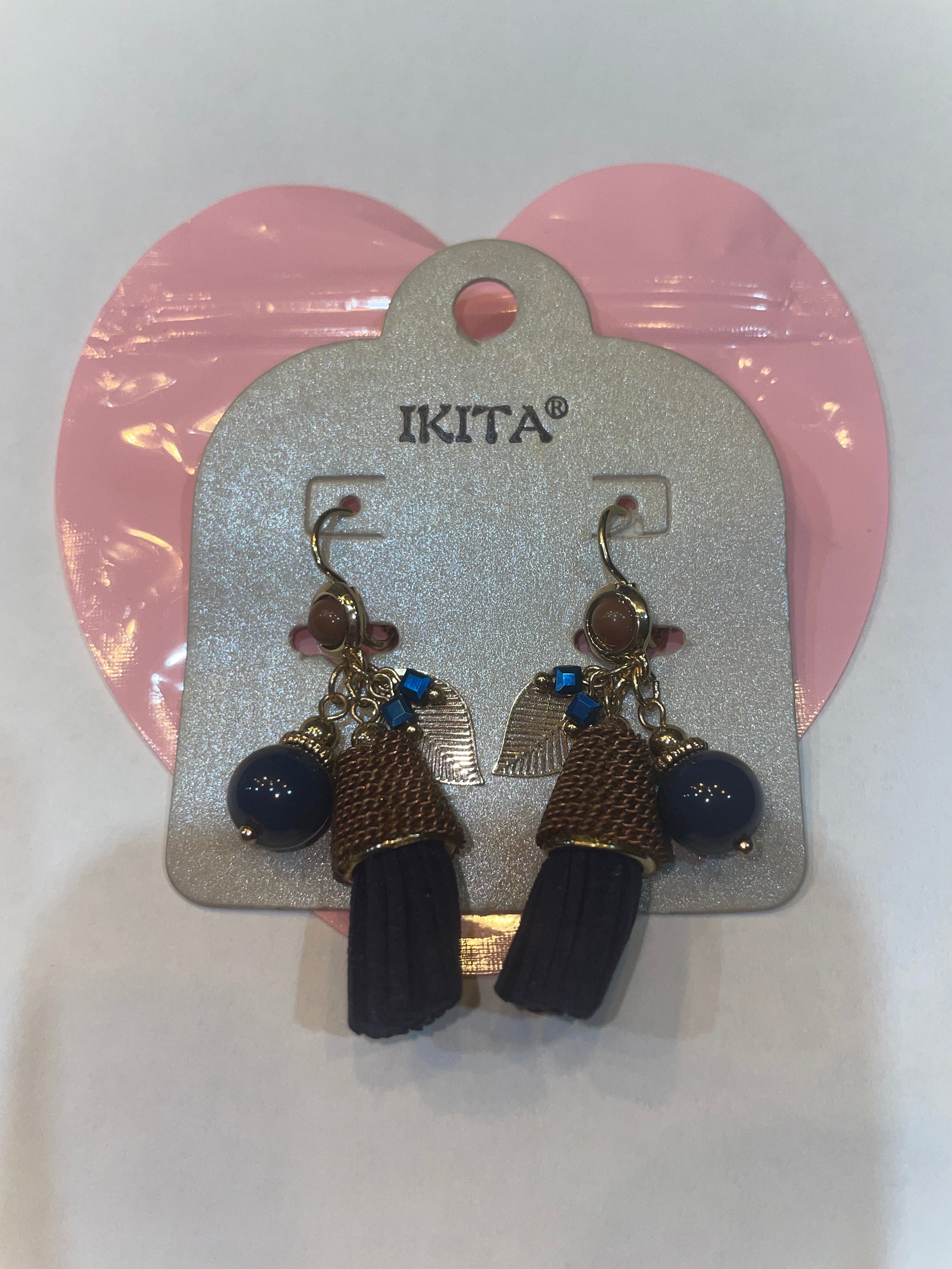 Boucles d'oreilles fantaisie IKITA – métal hypoallergénique - Réf. 14