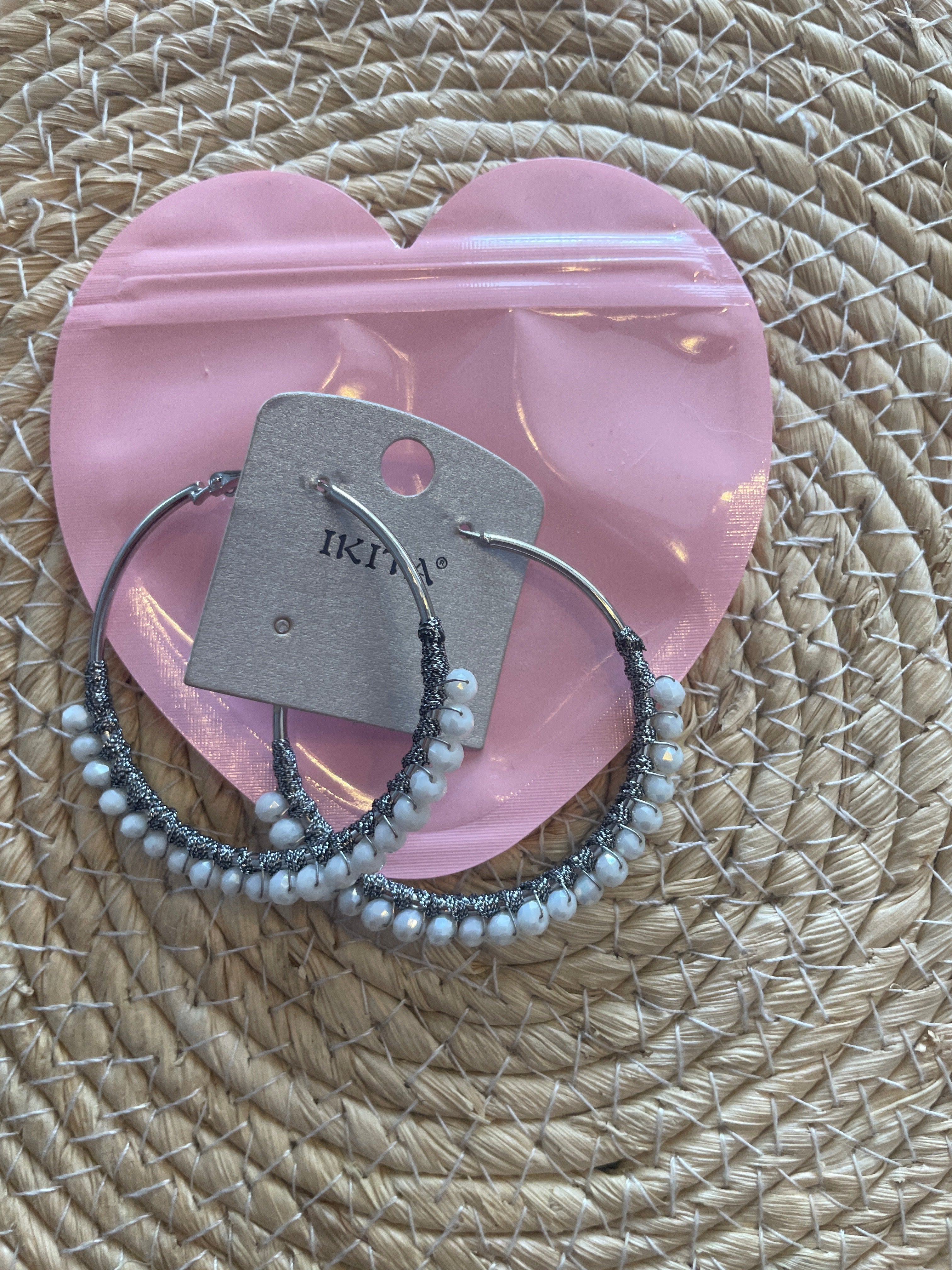 Boucles d'oreilles fantaisie IKITA – métal hypoallergénique