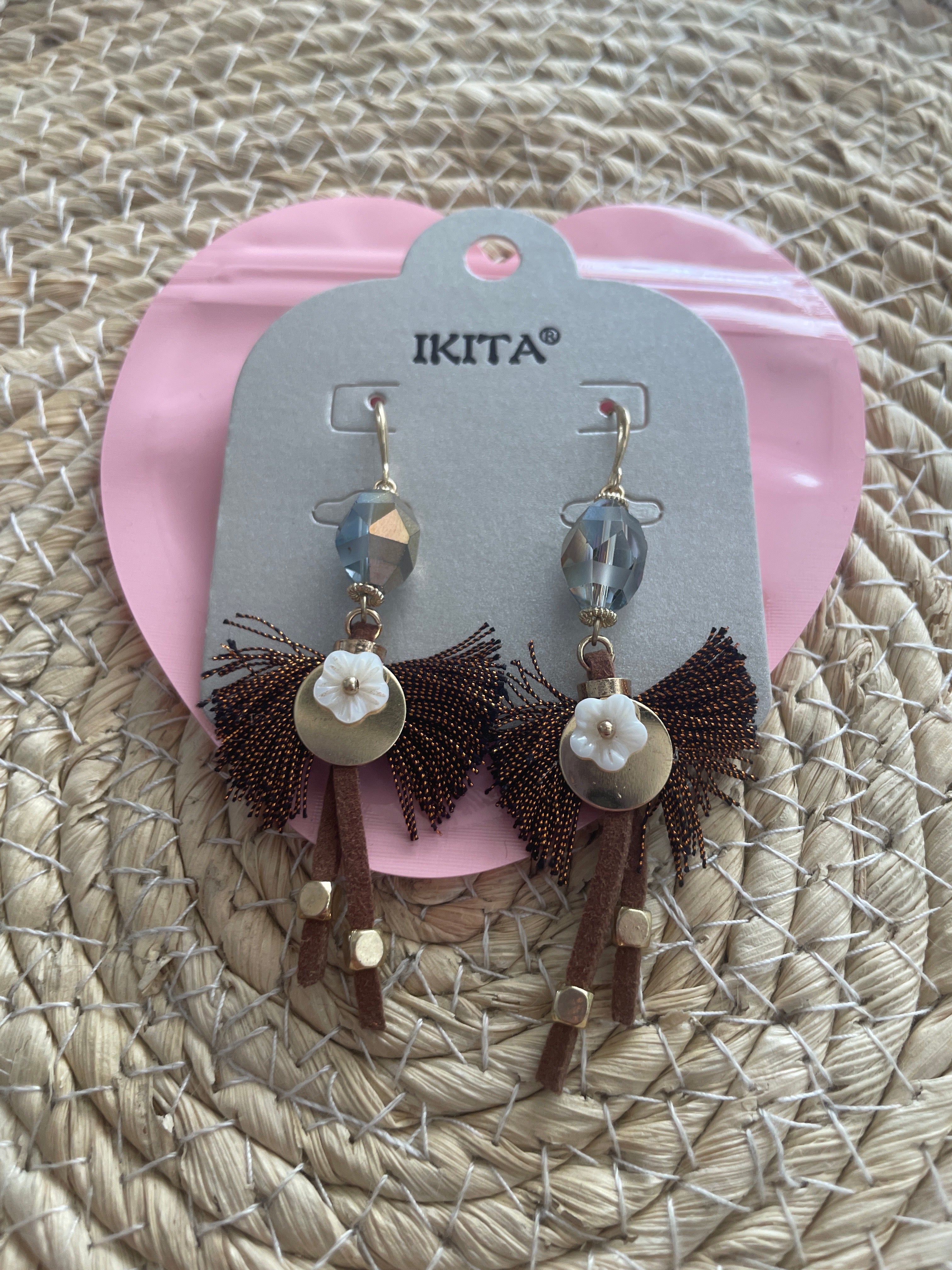 Boucles d'oreilles fantaisie IKITA – métal hypoallergénique