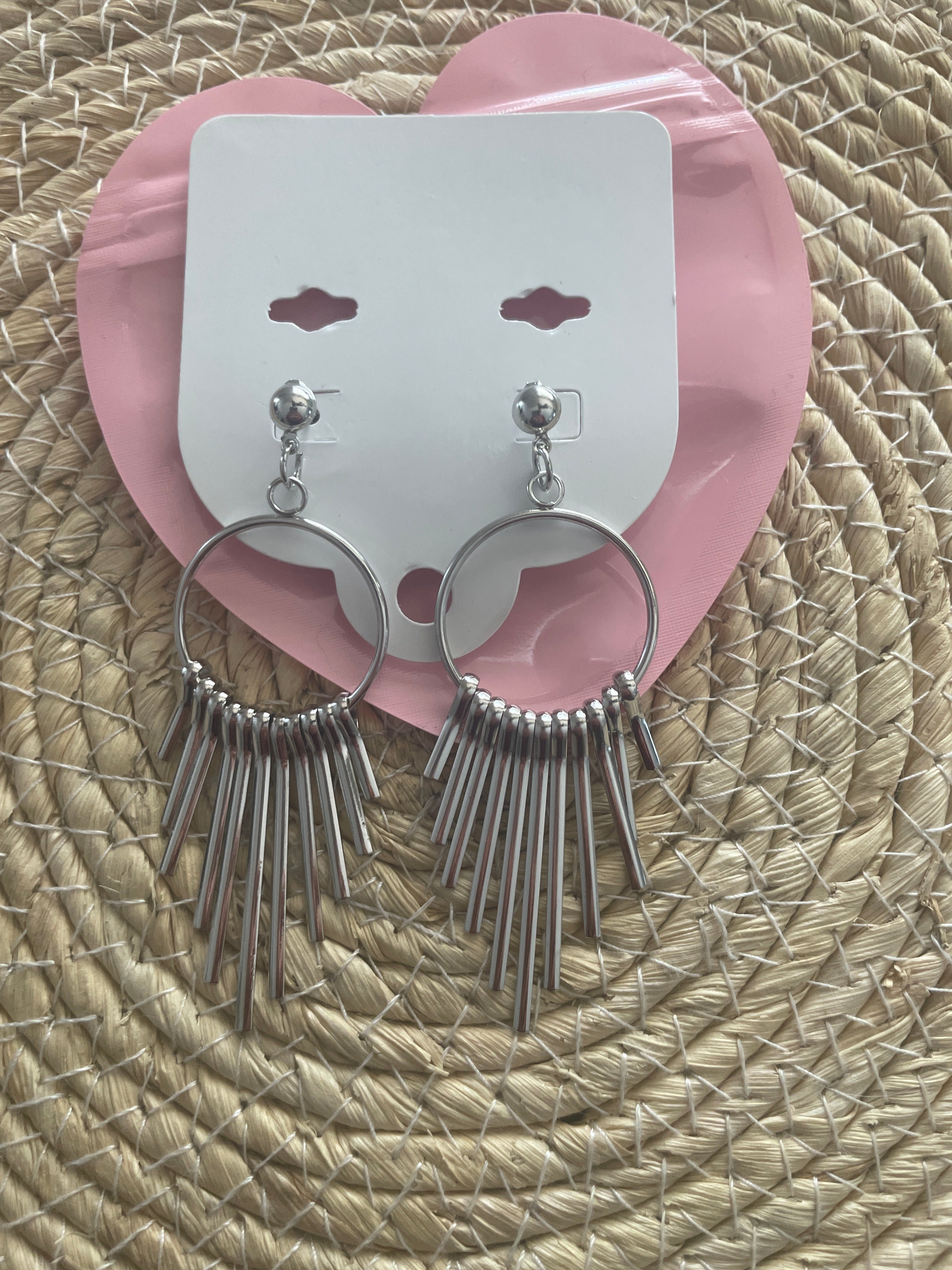 Boucles d'oreilles fantaisie IKITA – métal hypoallergénique
