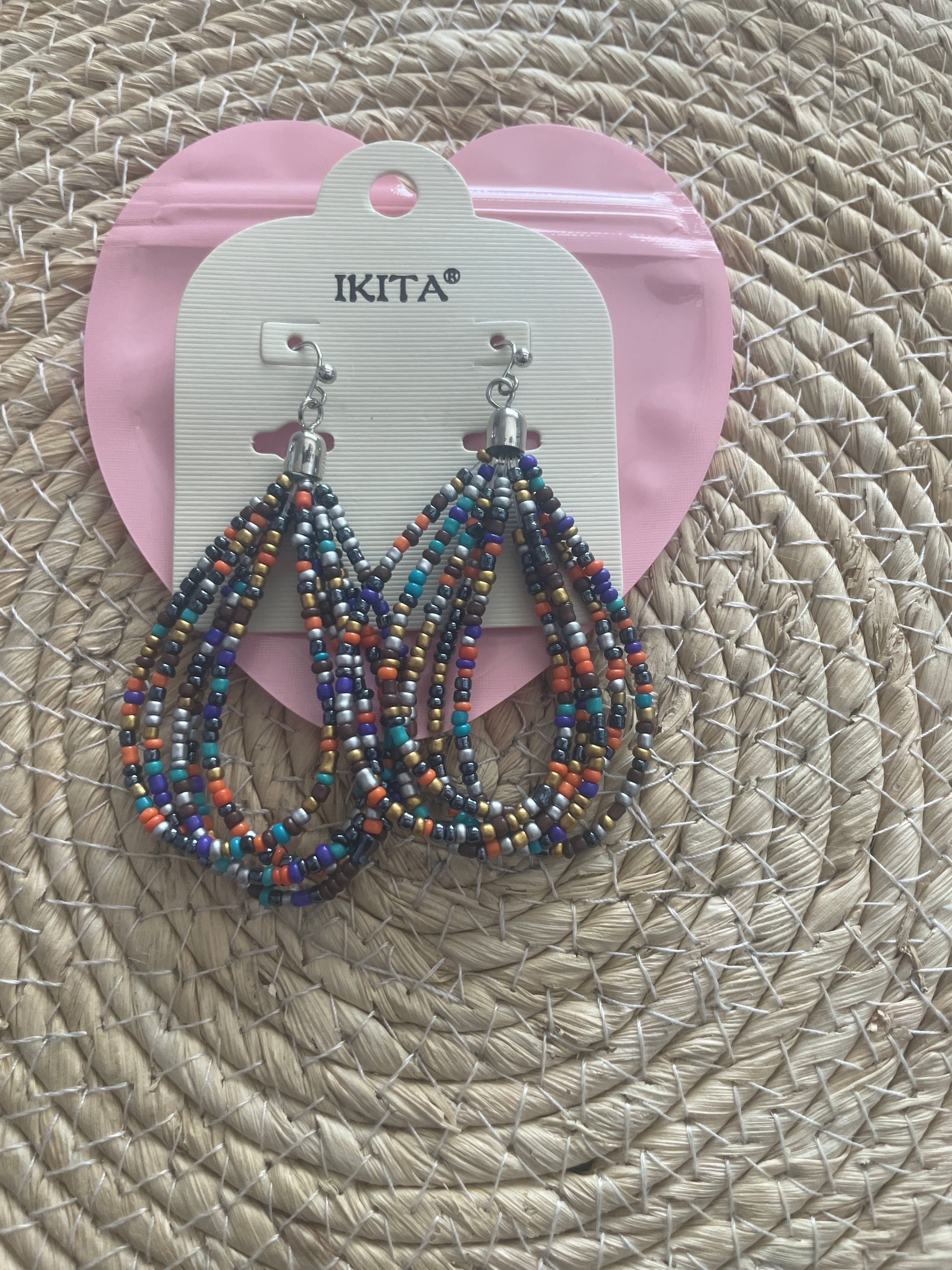 Boucles d'oreilles fantaisie IKITA – métal hypoallergénique