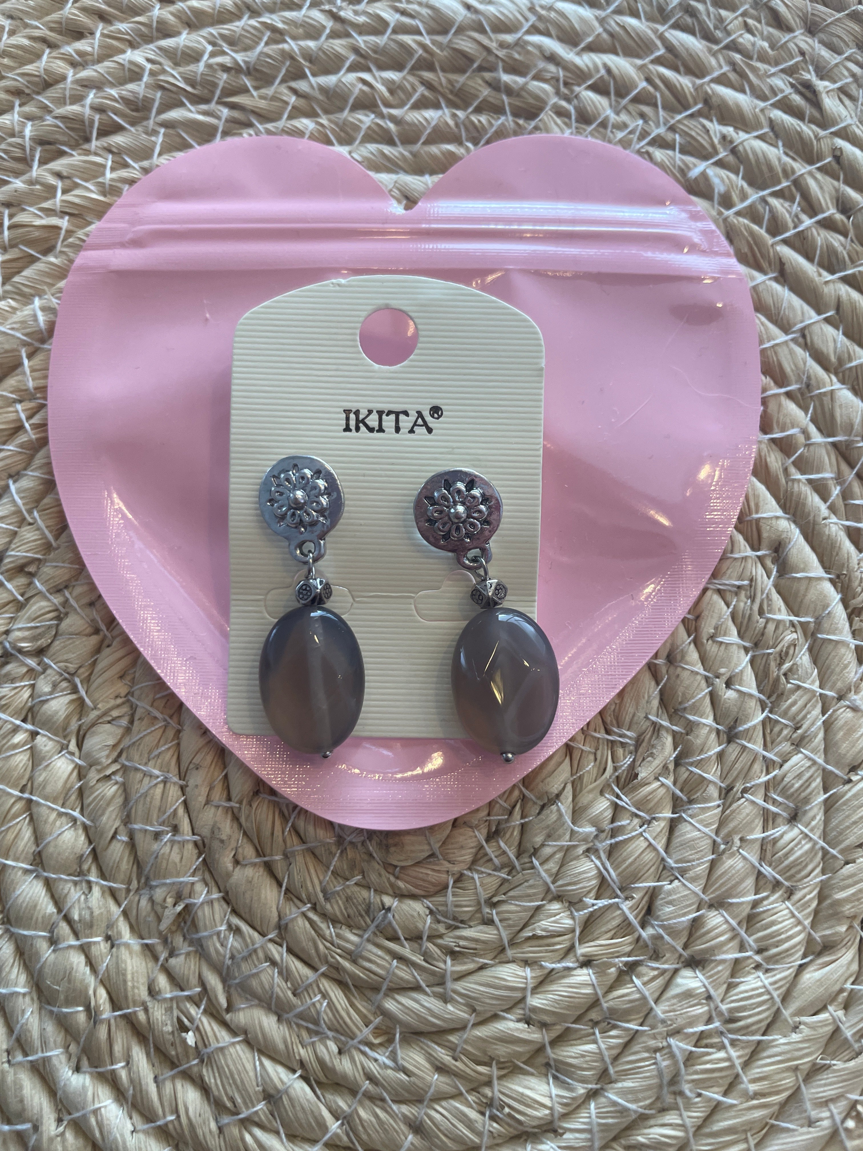 Boucles d'oreilles fantaisie IKITA – métal hypoallergénique