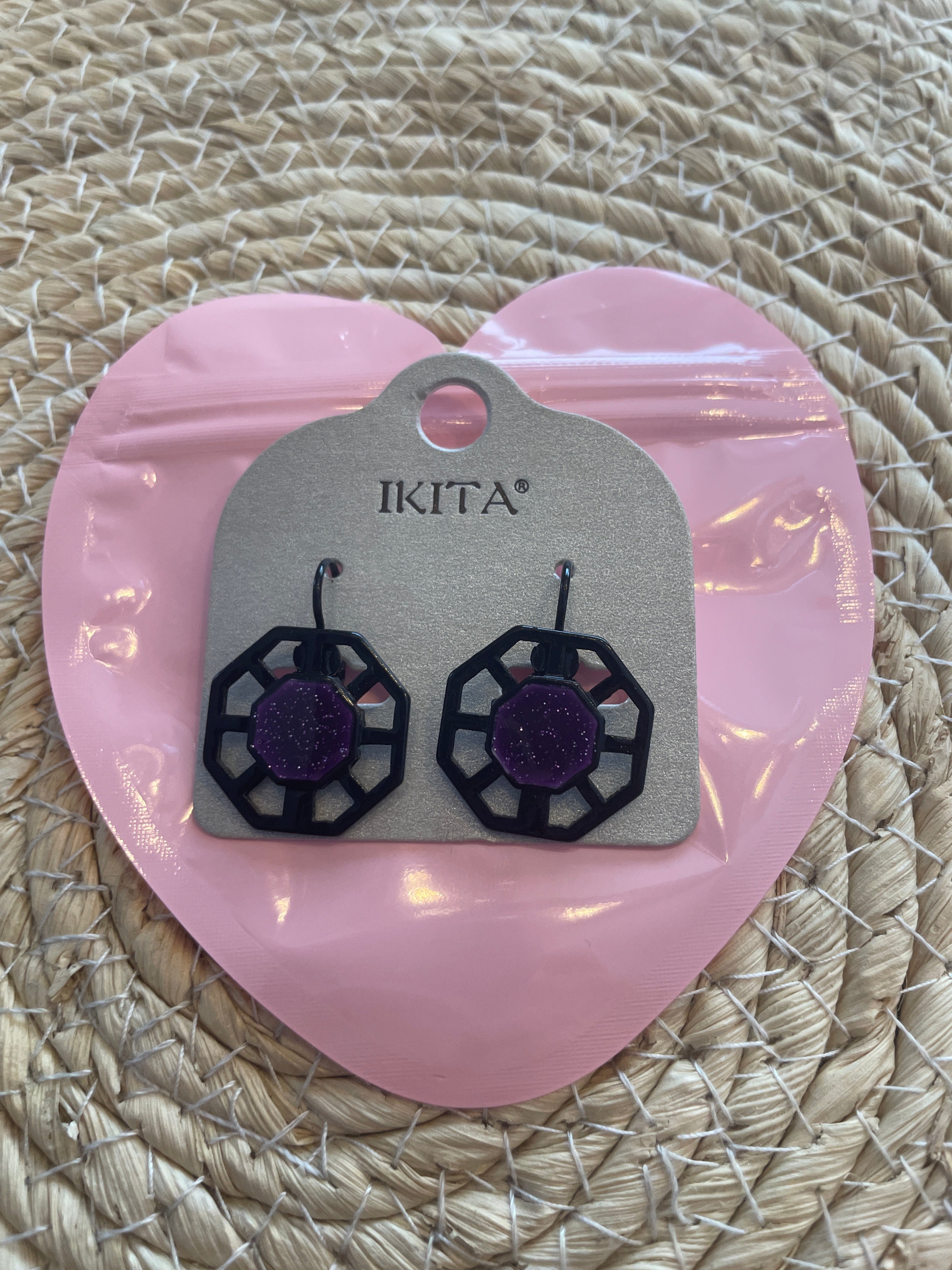 Boucles d'oreilles fantaisie IKITA – métal hypoallergénique