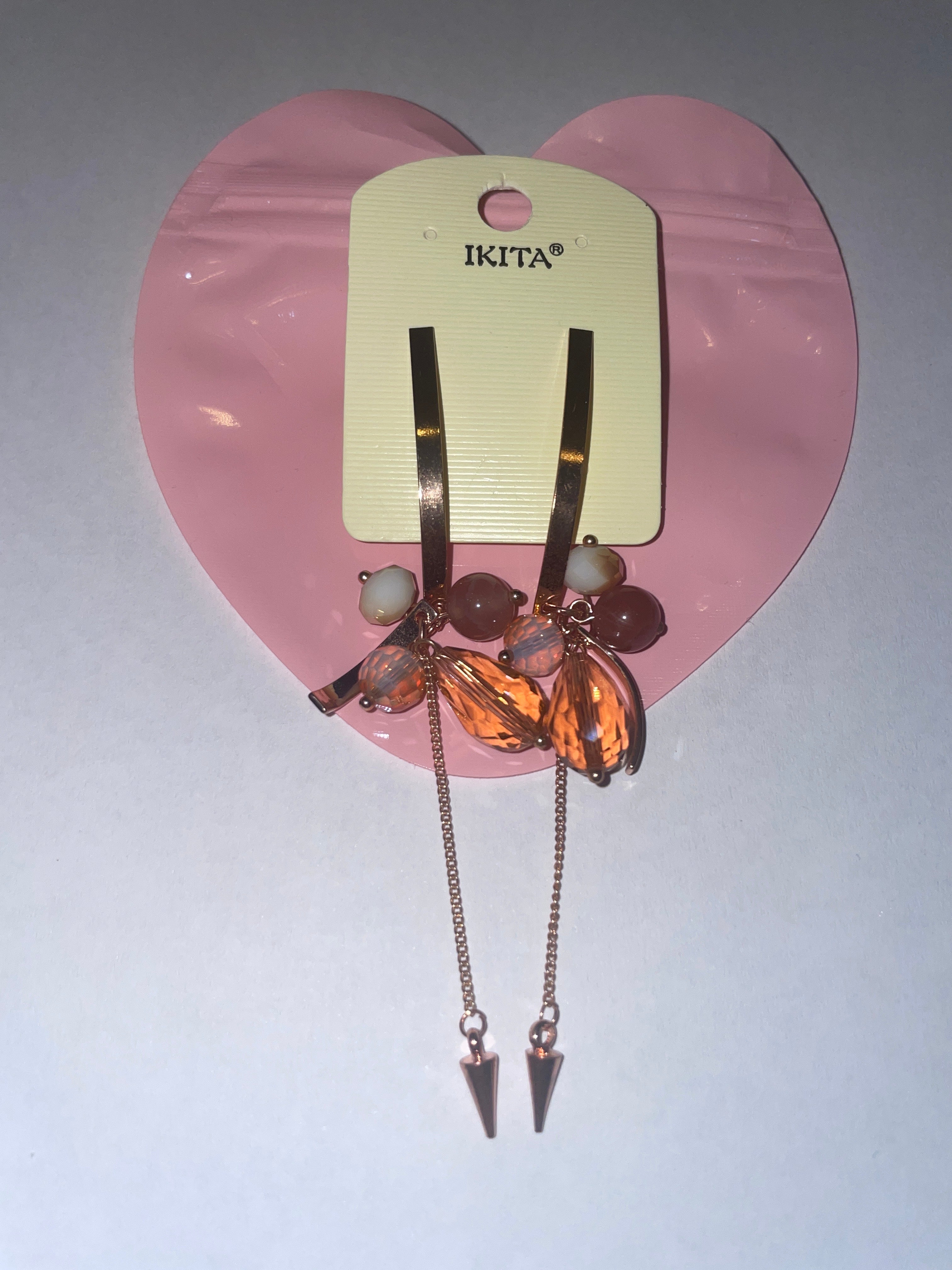 Boucles d'oreilles fantaisie IKITA – métal hypoallergénique - Réf. 11