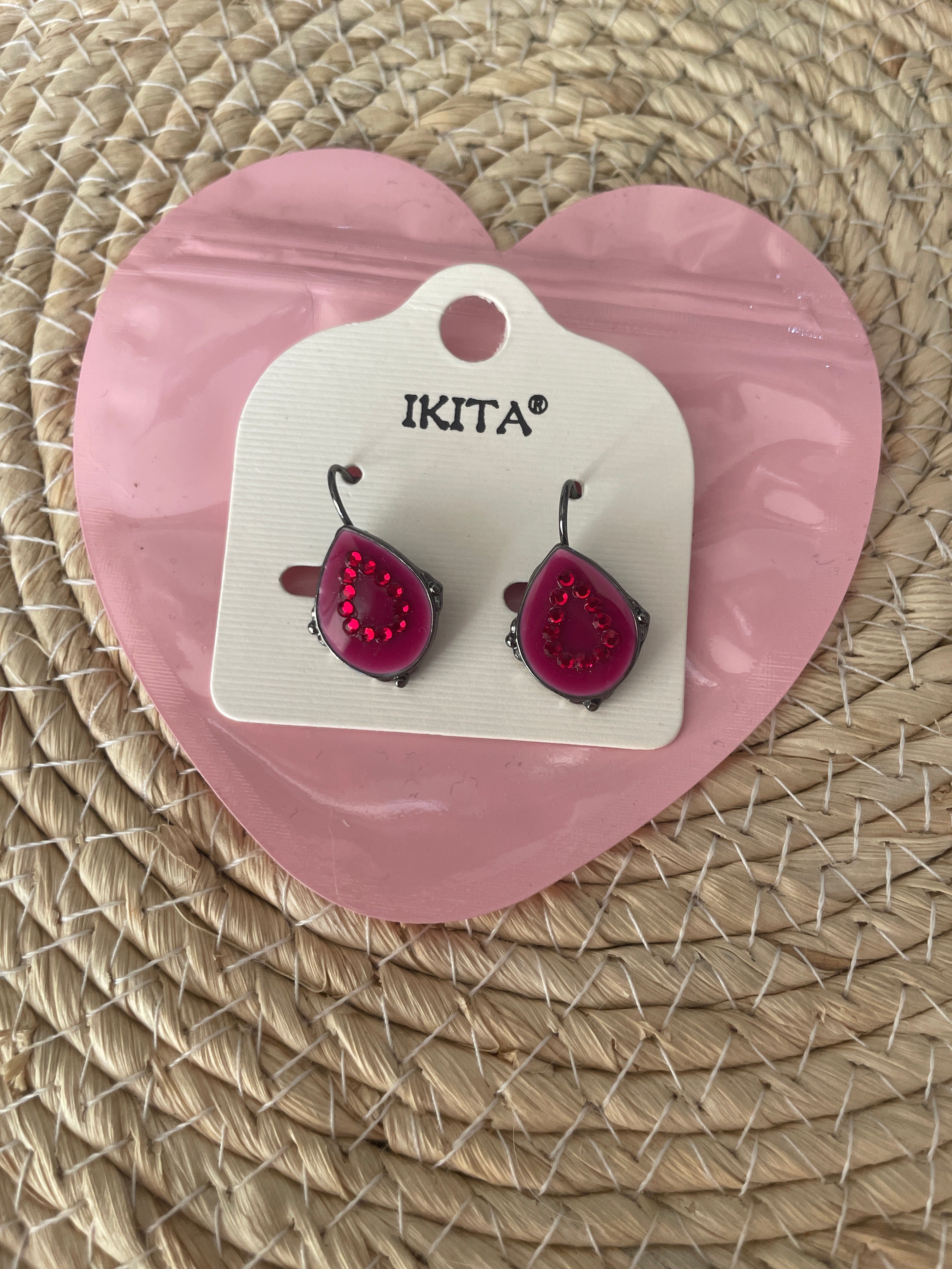 Boucles d’oreilles fantaisie IKITA – métal hypoallergénique