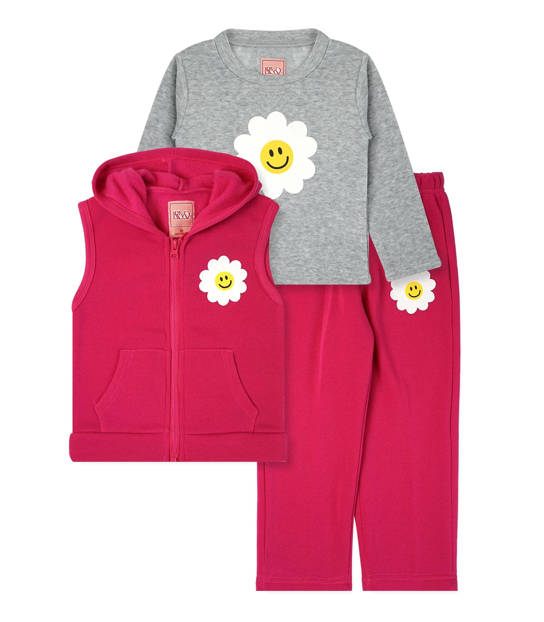 Ensemble 3 pièces en polaire pour filles #05: 2T-3T-4T (2-3-3)