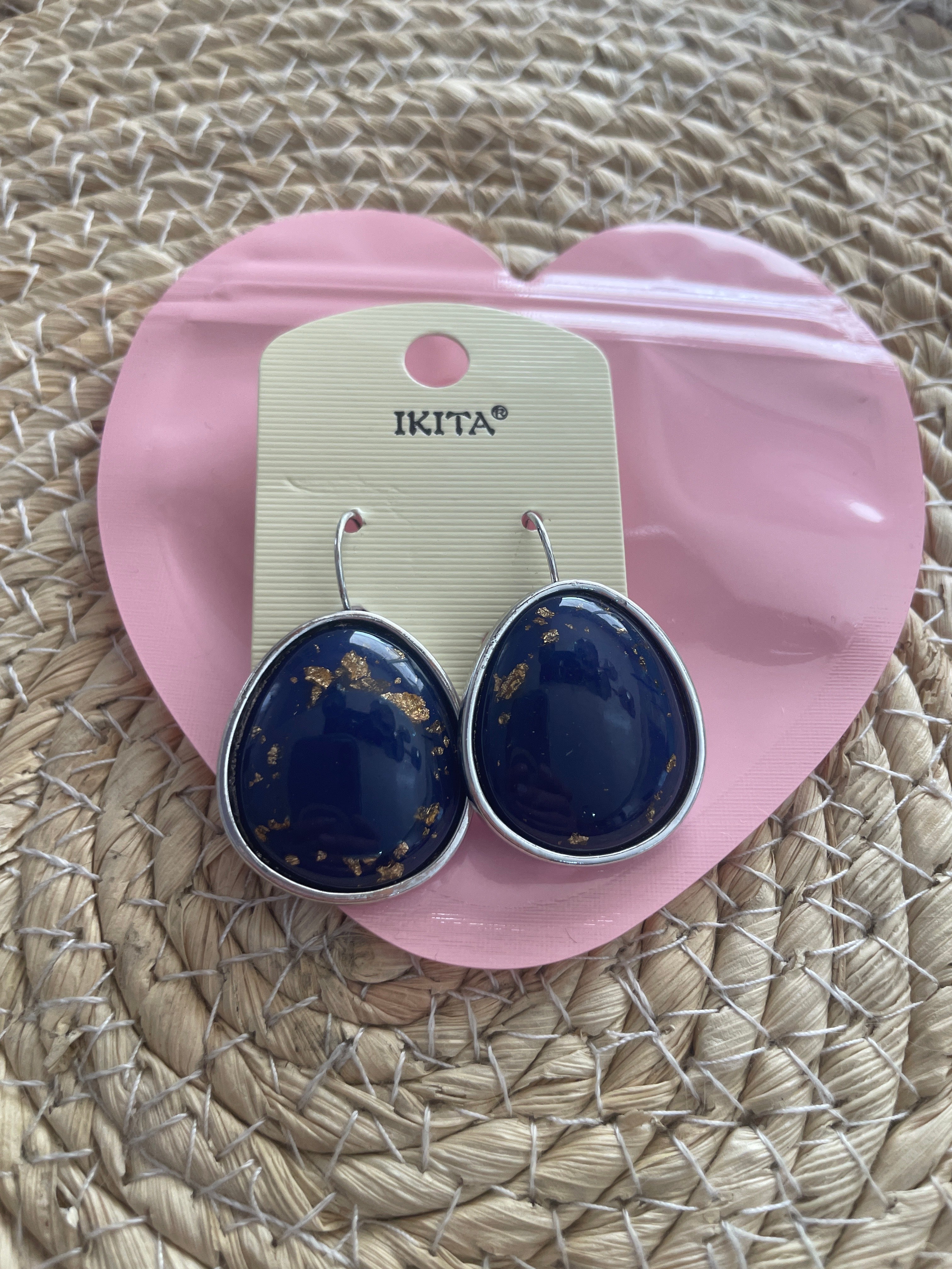 Boucles d'oreilles fantaisie IKITA – métal hypoallergénique