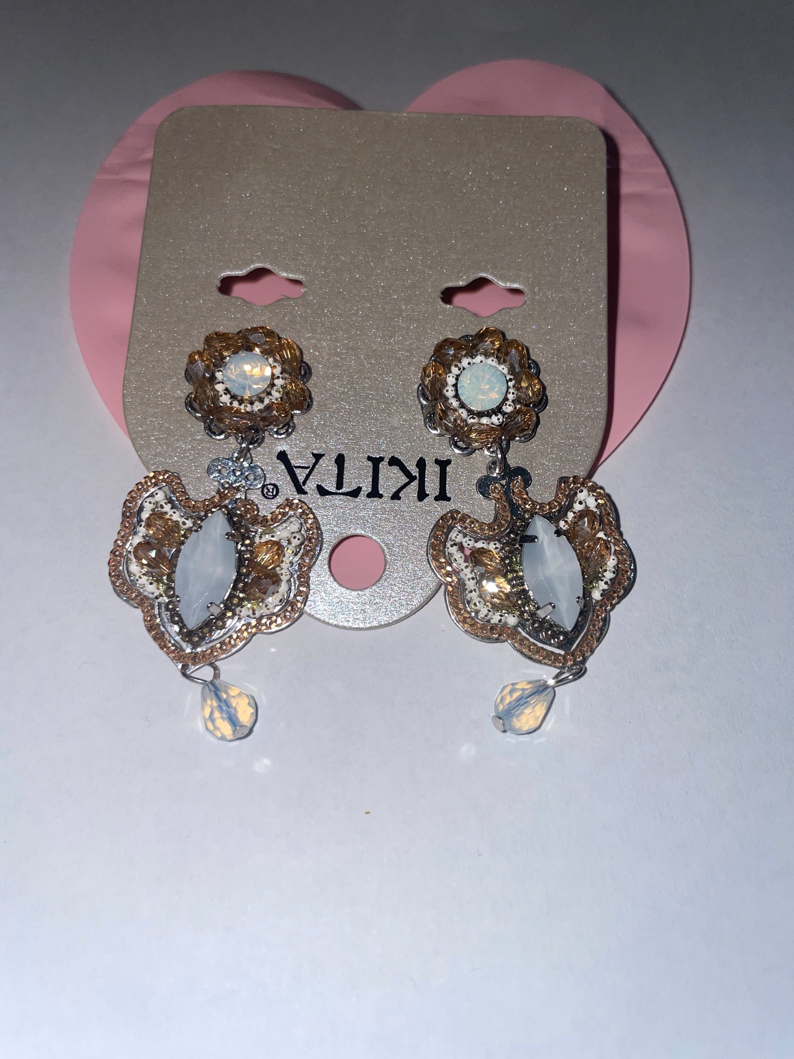 Boucles d'oreilles fantaisie IKITA – métal hypoallergénique - Réf. 6