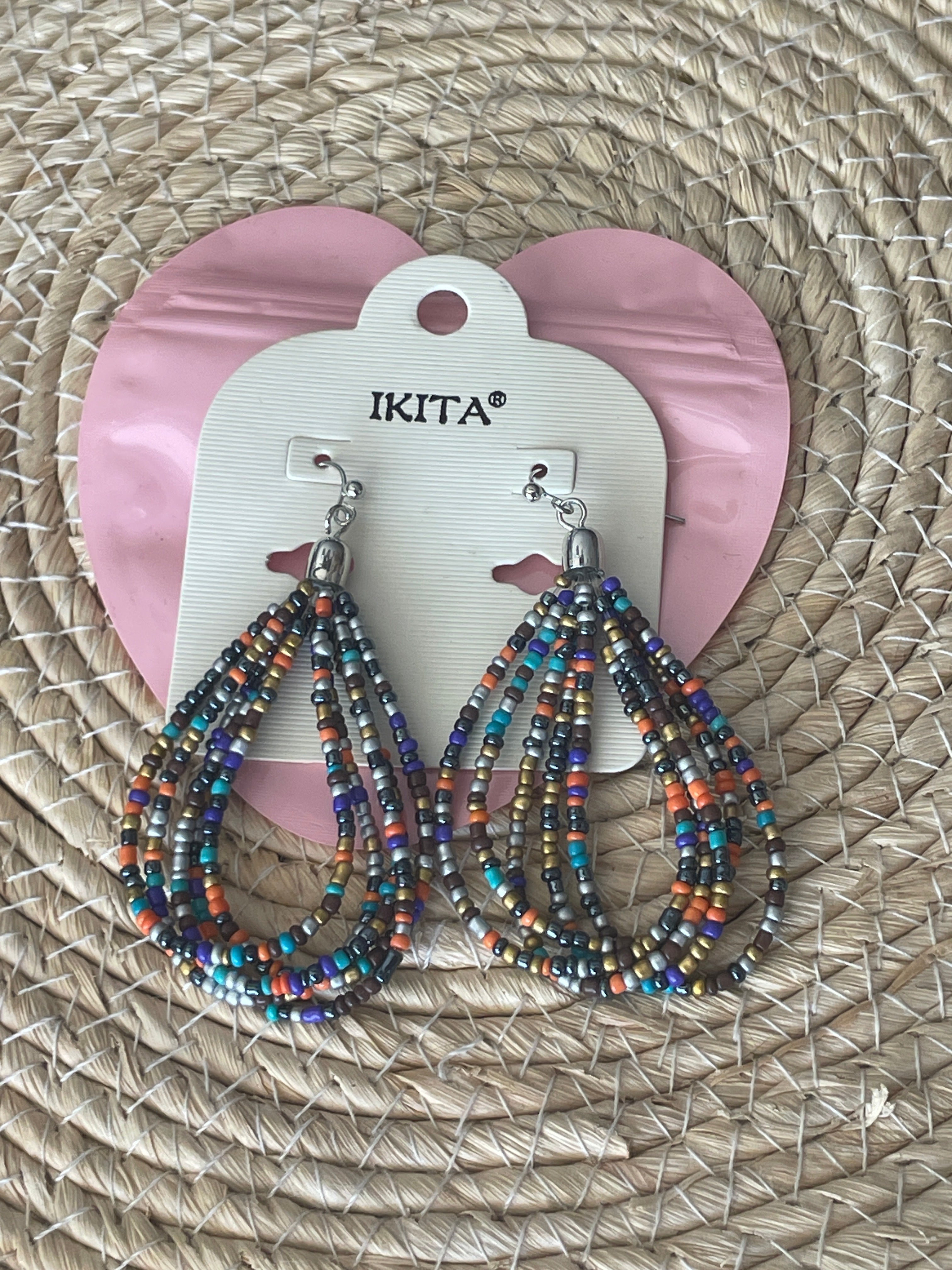 Boucles d’oreilles fantaisie IKITA – métal hypoallergénique