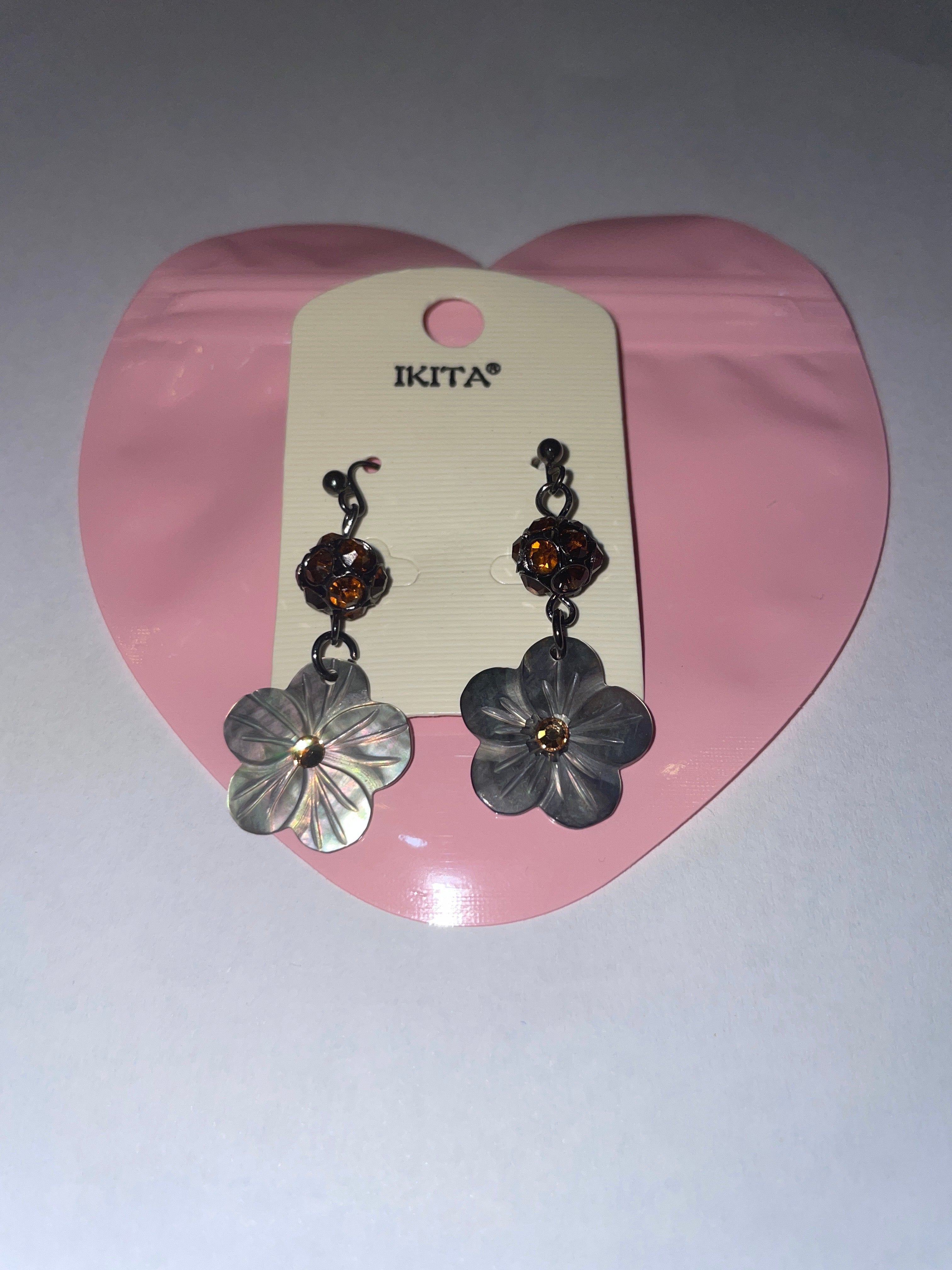 Boucles d'oreilles fantaisie IKITA – métal hypoallergénique - Réf. 22