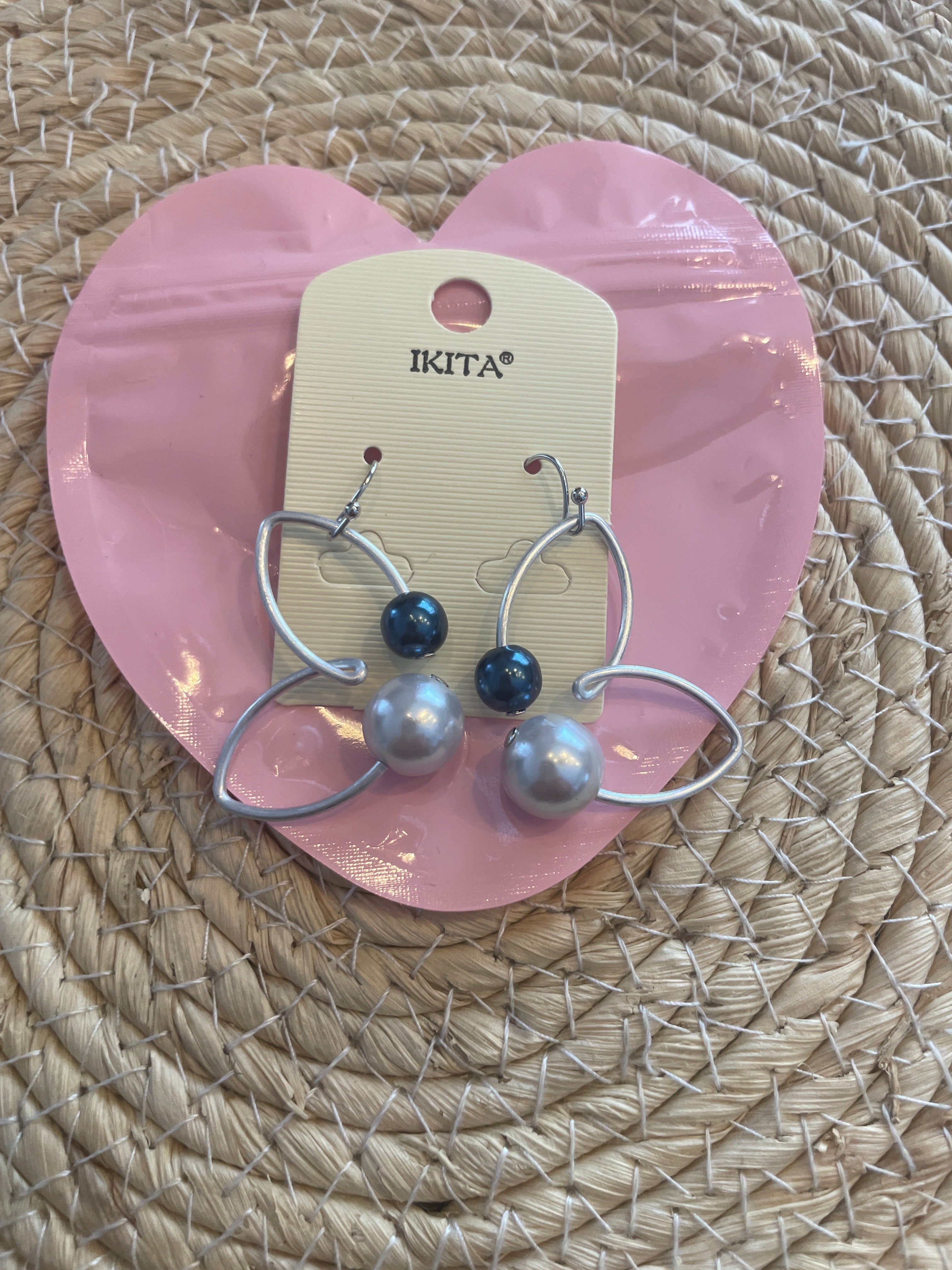 Boucles d'oreilles fantaisie IKITA – métal hypoallergénique