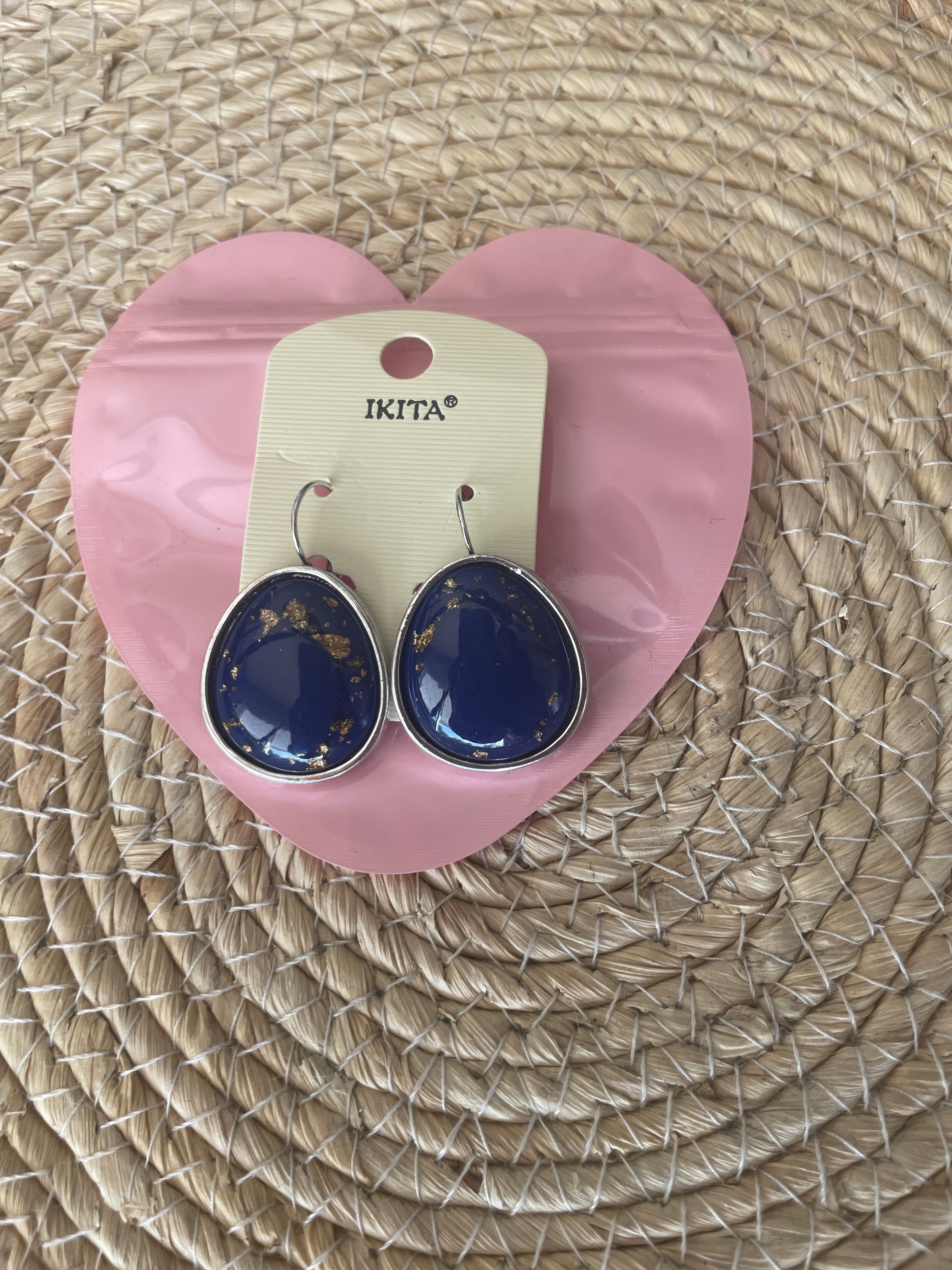 Boucles d’oreilles fantaisie IKITA – métal hypoallergénique