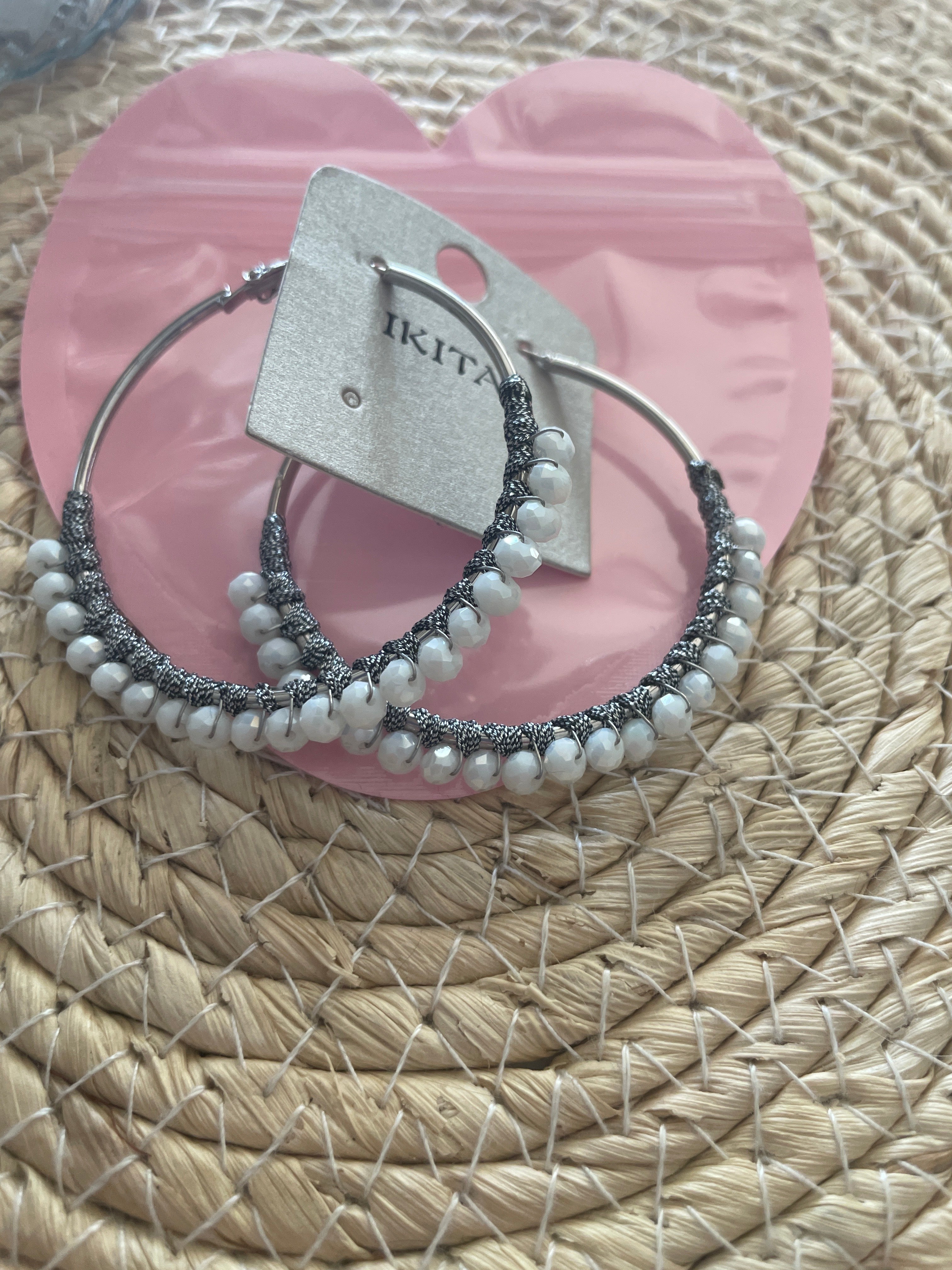 Boucles d’oreilles fantaisie IKITA – métal hypoallergénique