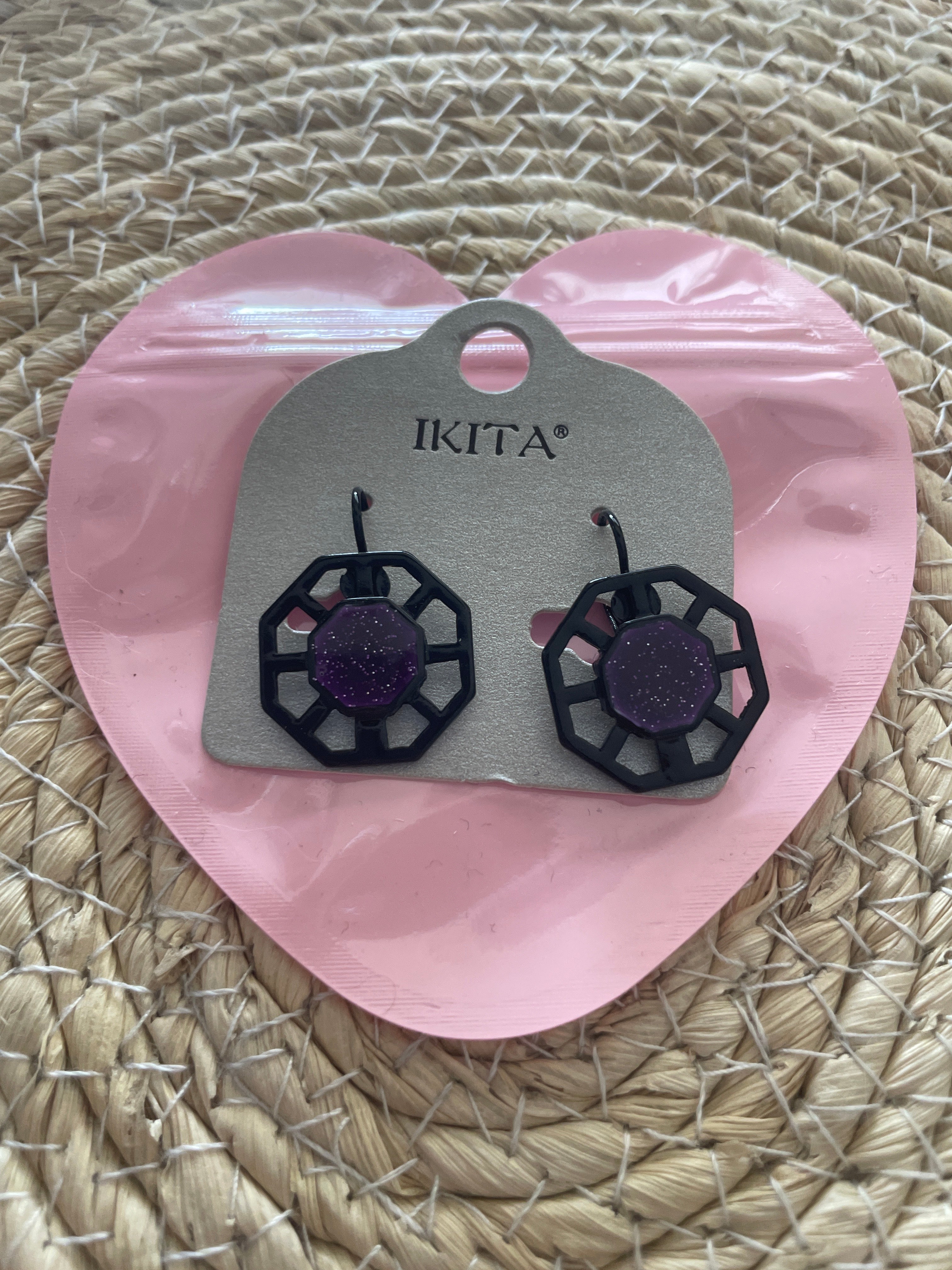 Boucles d’oreilles fantaisie IKITA – métal hypoallergénique