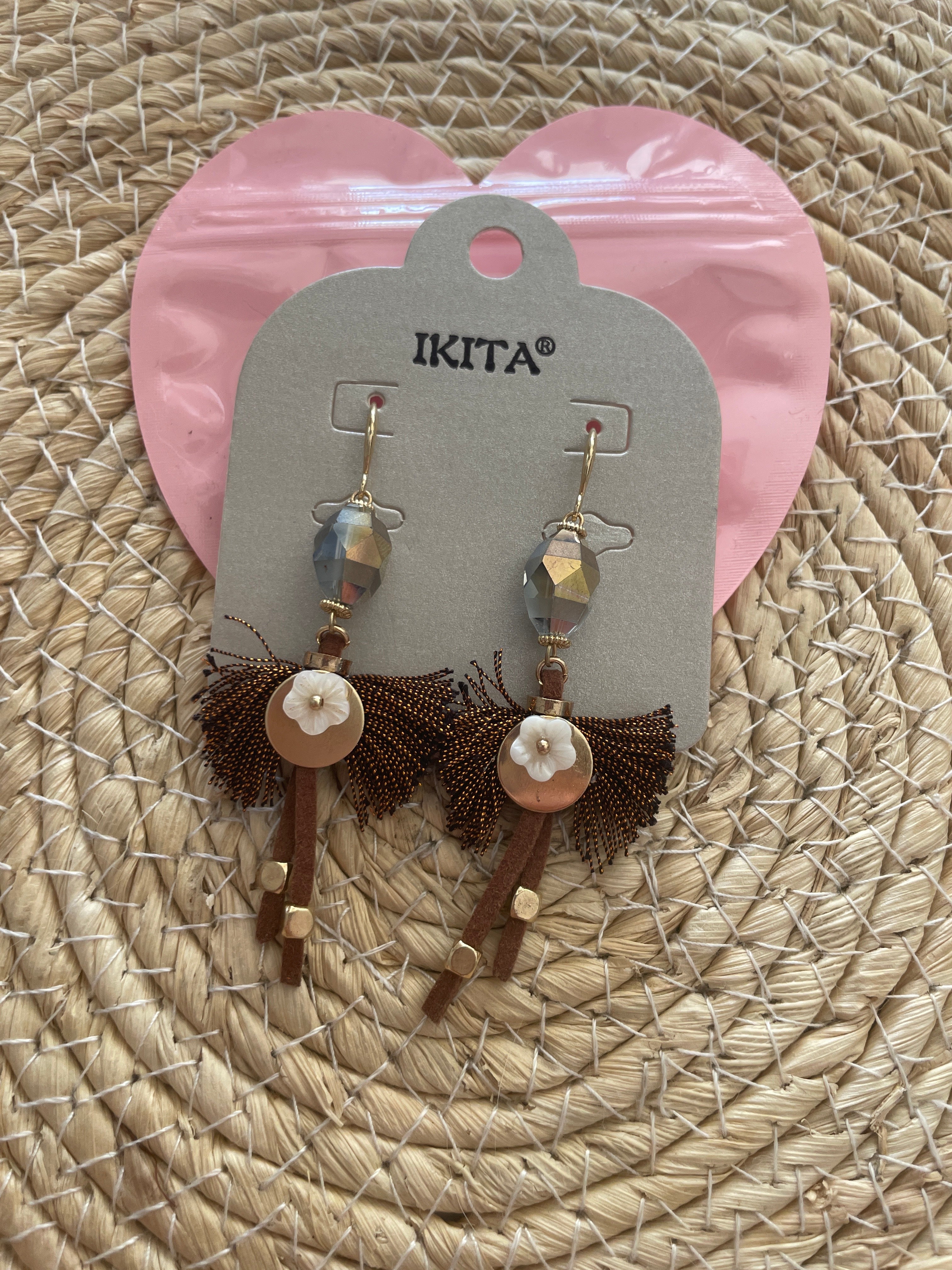 Boucles d’oreilles fantaisie IKITA – métal hypoallergénique