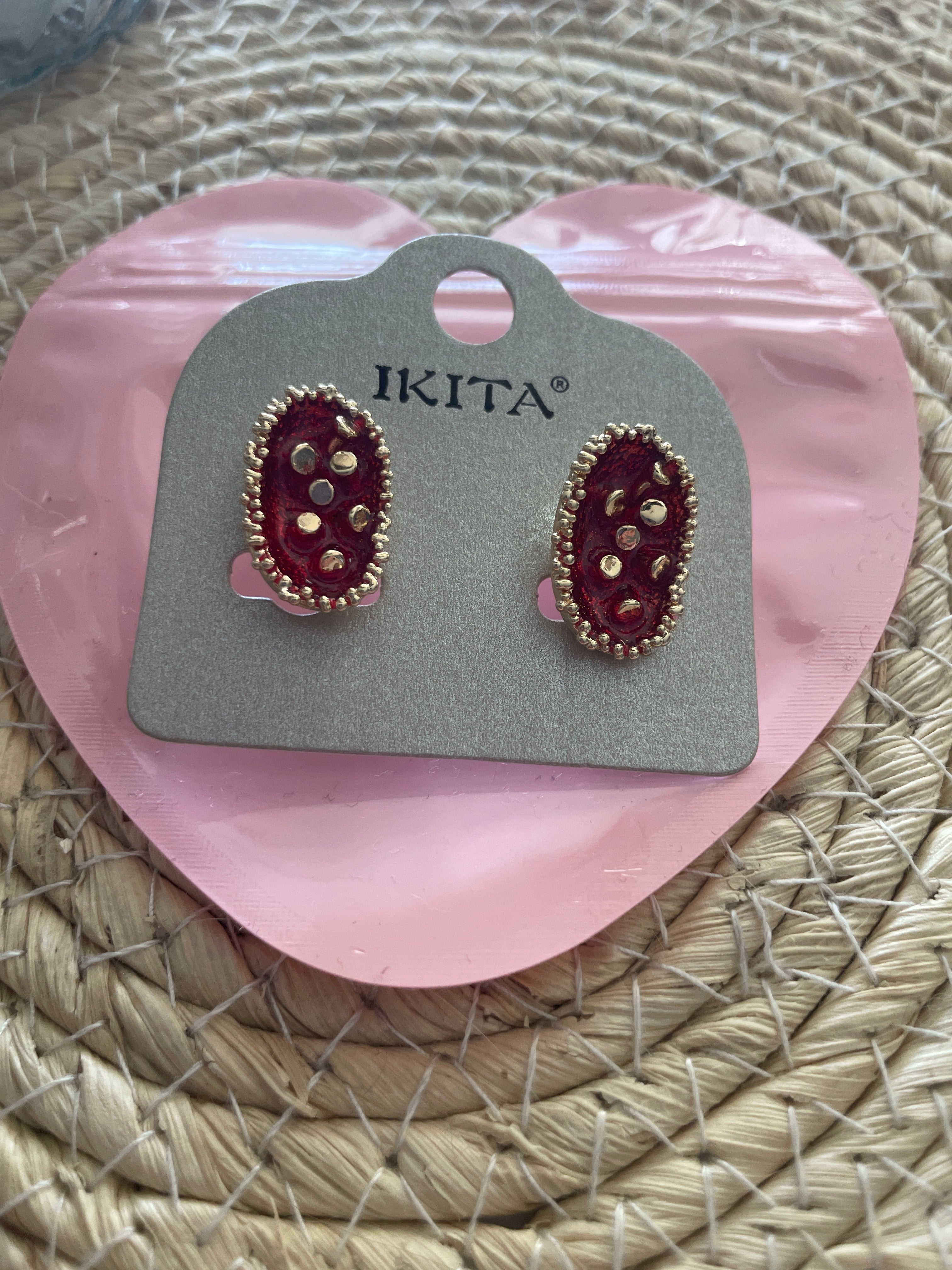 Boucles d’oreilles fantaisie IKITA – métal hypoallergénique