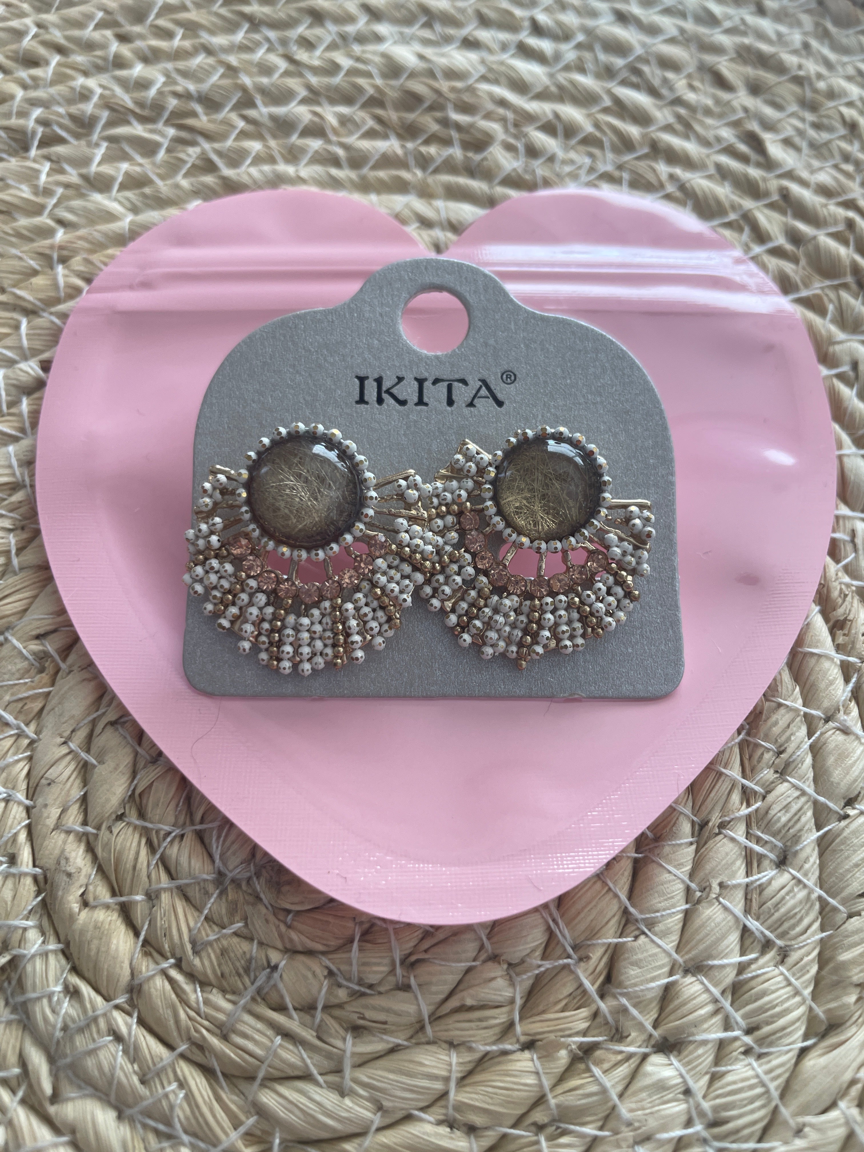 Boucles d'oreilles fantaisie IKITA – métal hypoallergénique