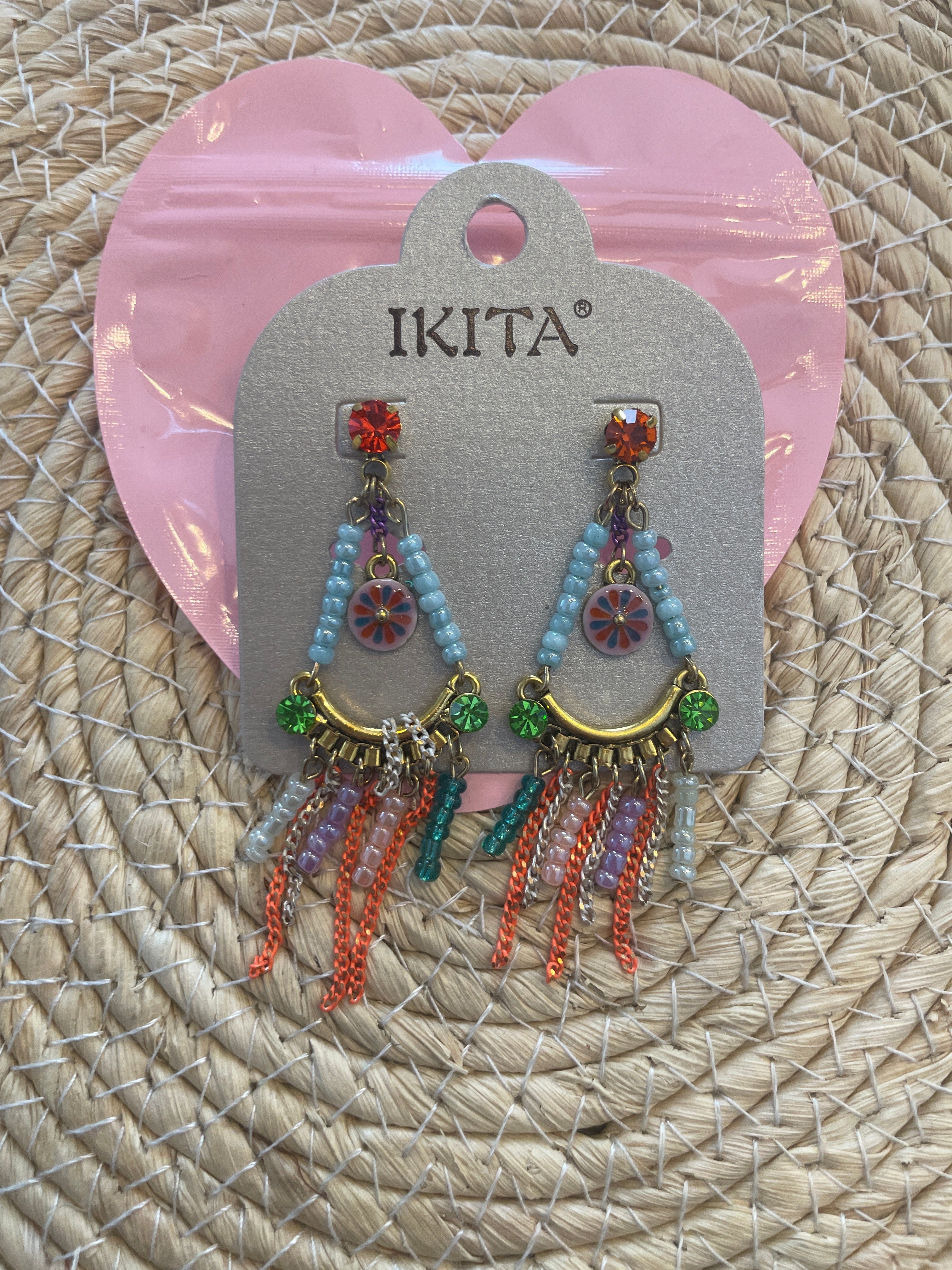 Boucles d'oreilles fantaisie IKITA – métal hypoallergénique