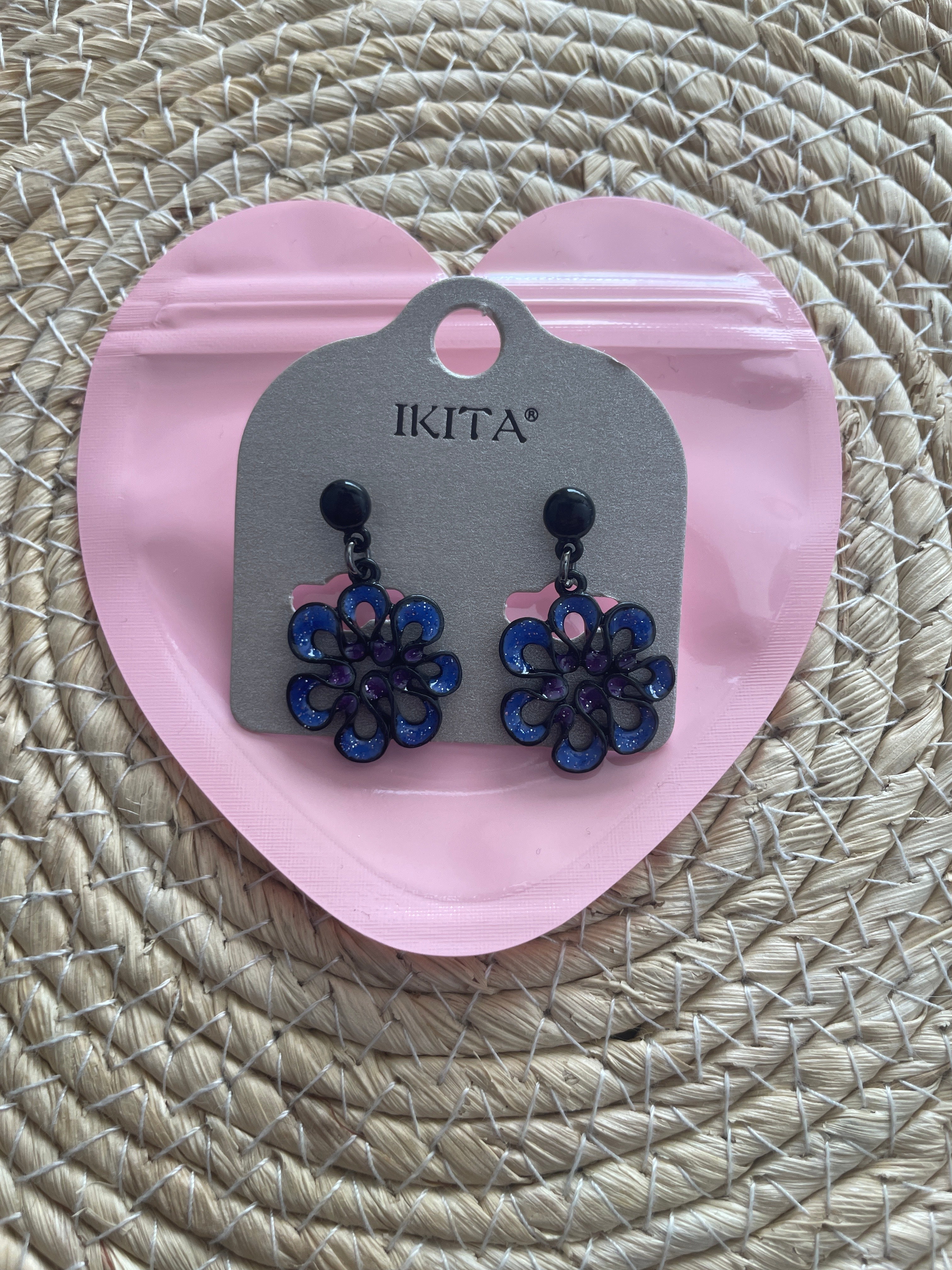 Boucles d'oreilles fantaisie IKITA – métal hypoallergénique