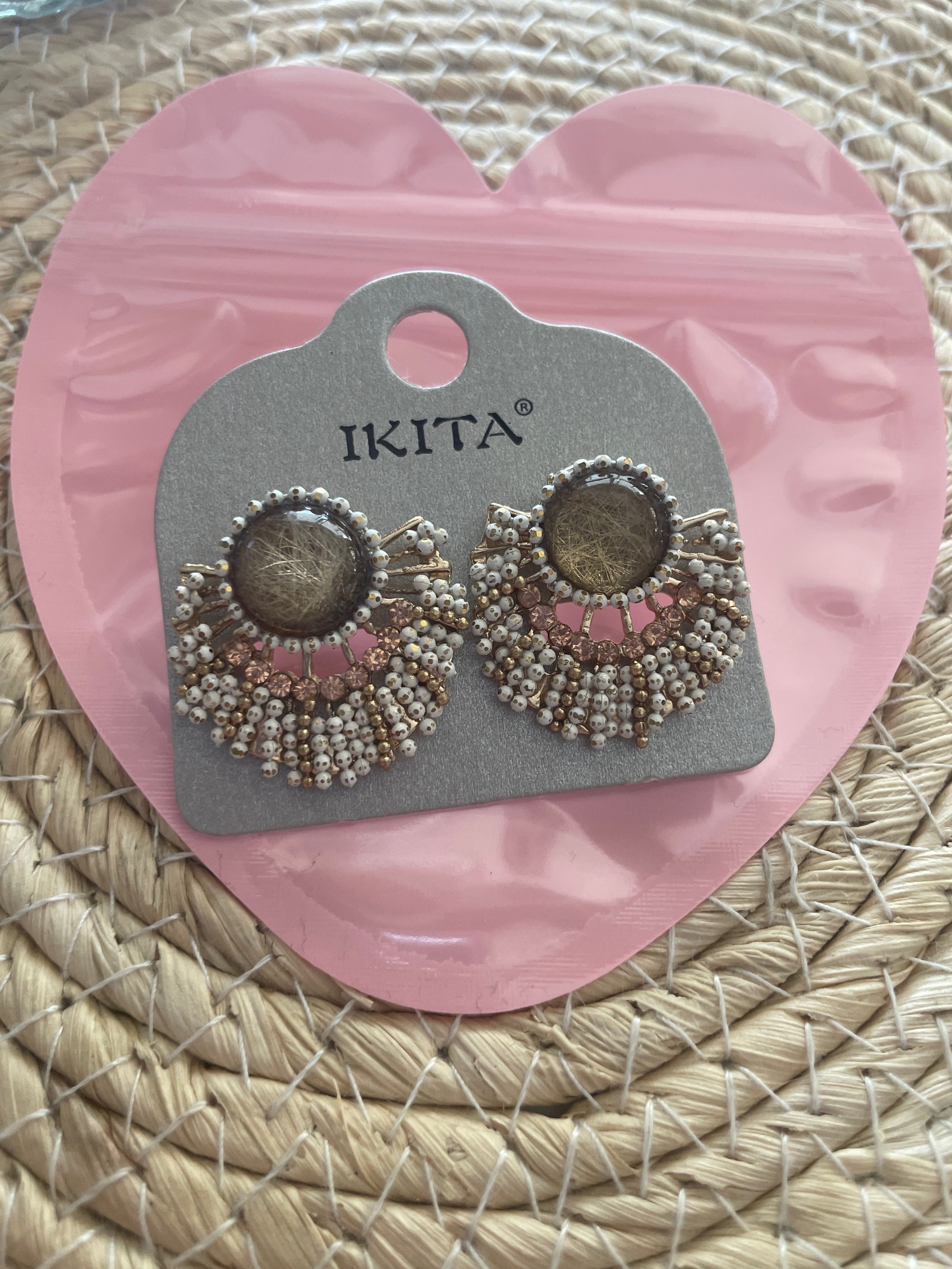 Boucles d’oreilles fantaisie IKITA – métal hypoallergénique