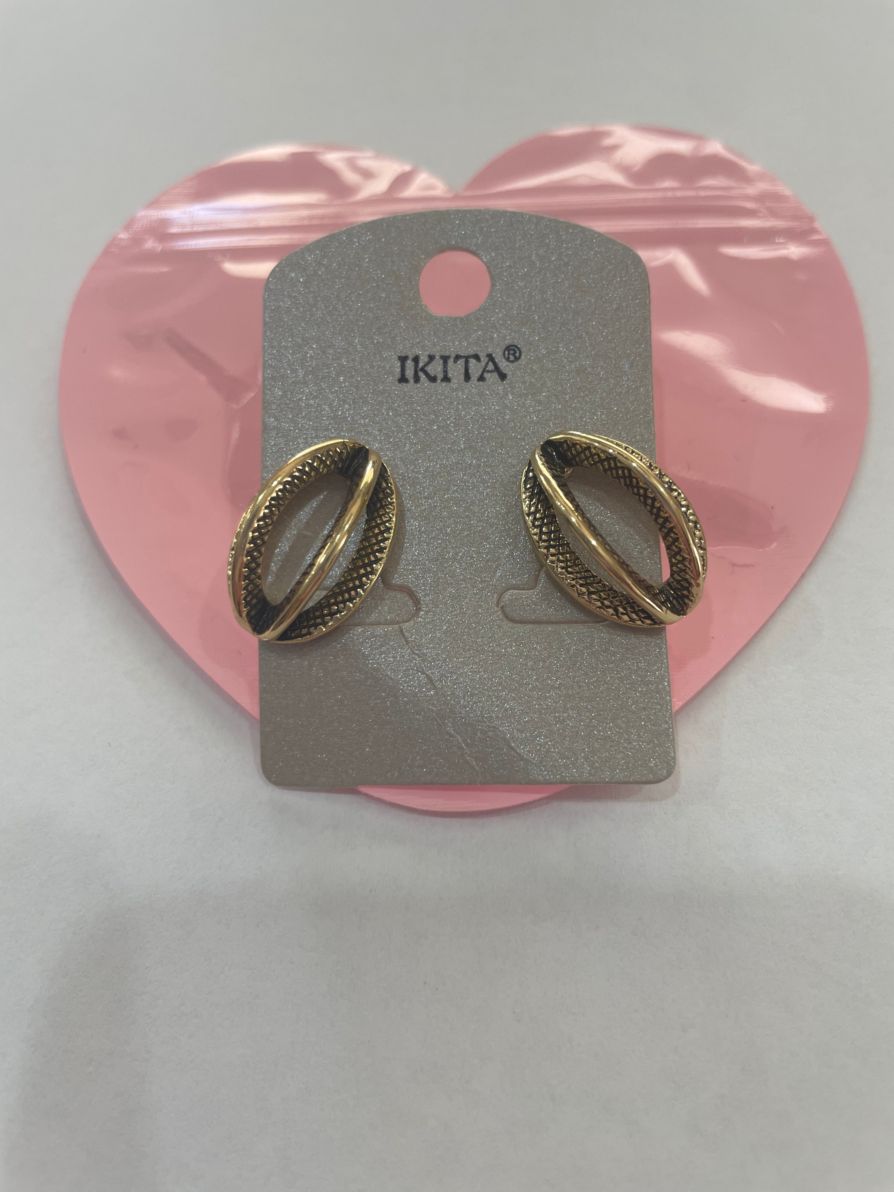 Boucles d’oreilles fantaisie IKITA – métal hypoallergénique