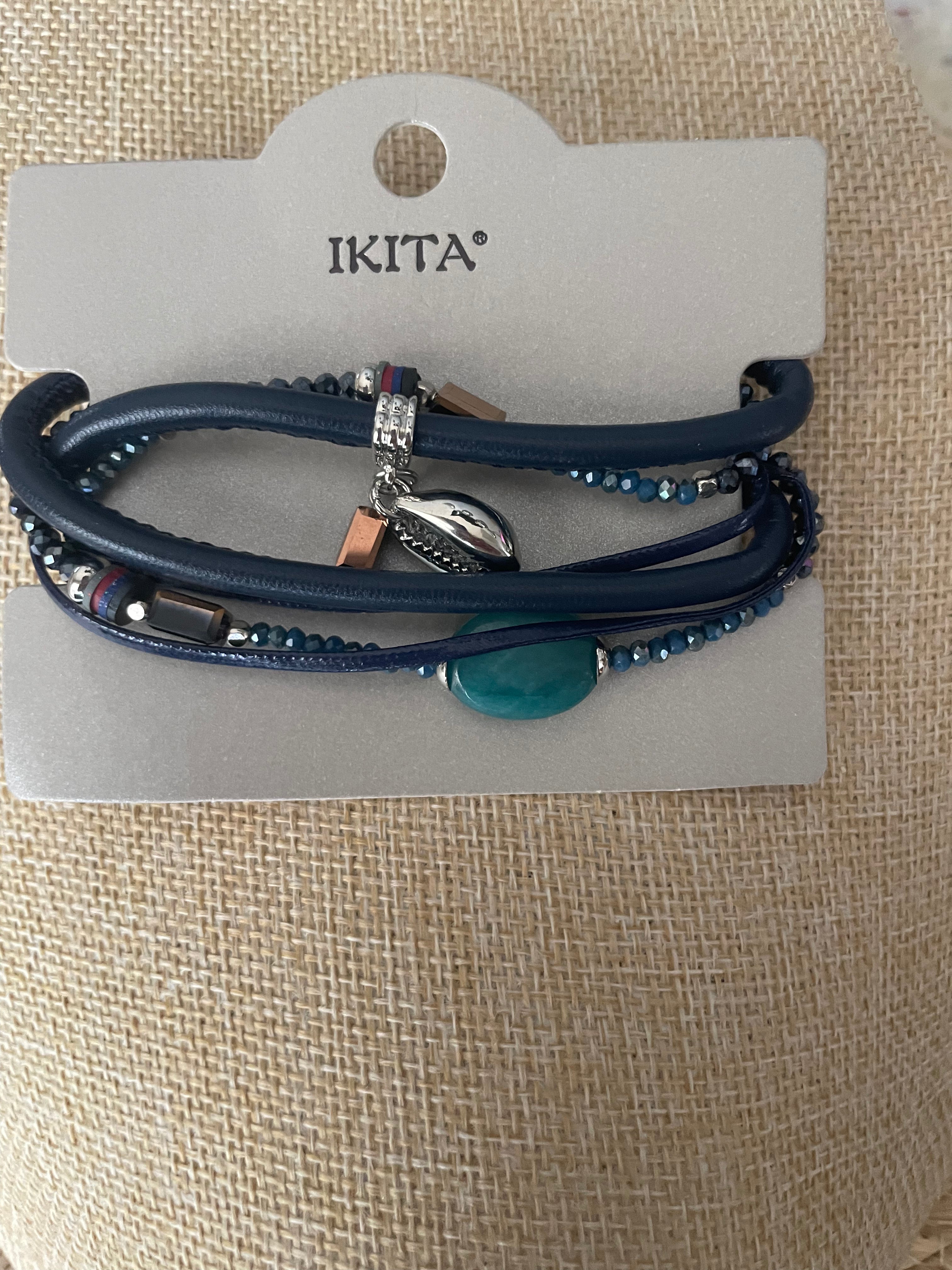 Bracelet Multi-Rangs Bleu Marine
