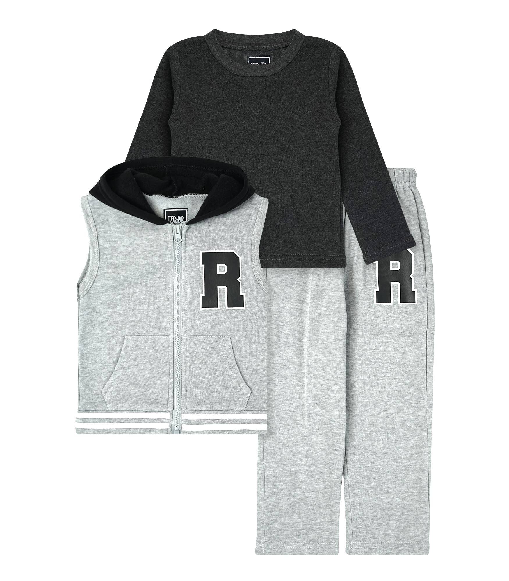 Ensemble 3 pièces en polaire pour garçons #01: 2T-3T-4T (2-3-3)